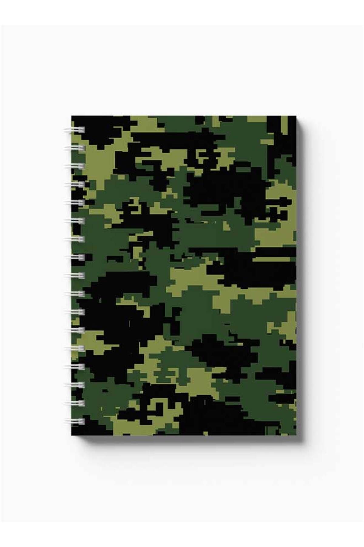 LOWHA-Spiral Notebook with Front and Back Hard Covers Featuring Pixels Design 5