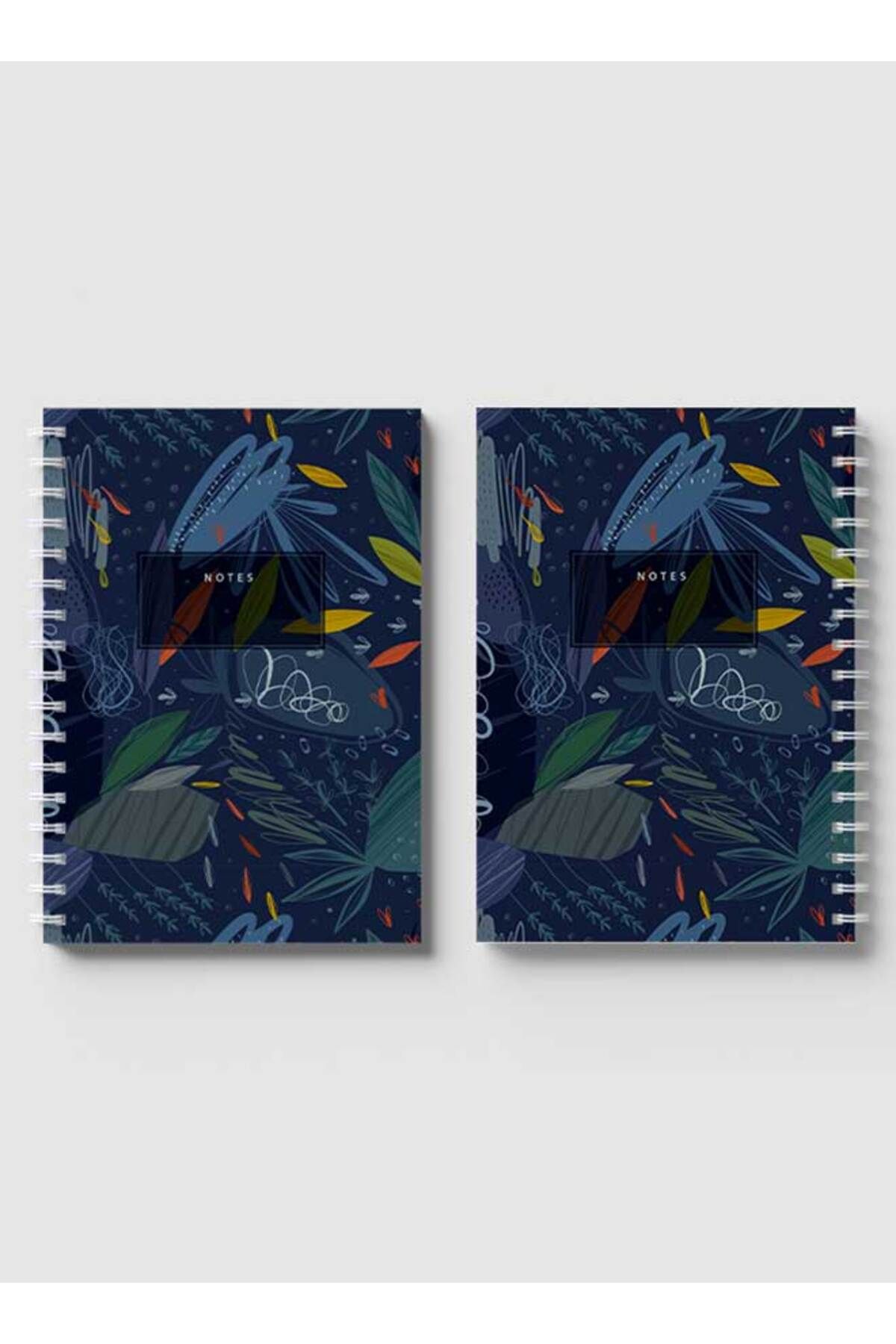 LOWHA-Spiral Notebook with Front and Back Hard Covers Featuring Cool Seamless Abstract Design 4