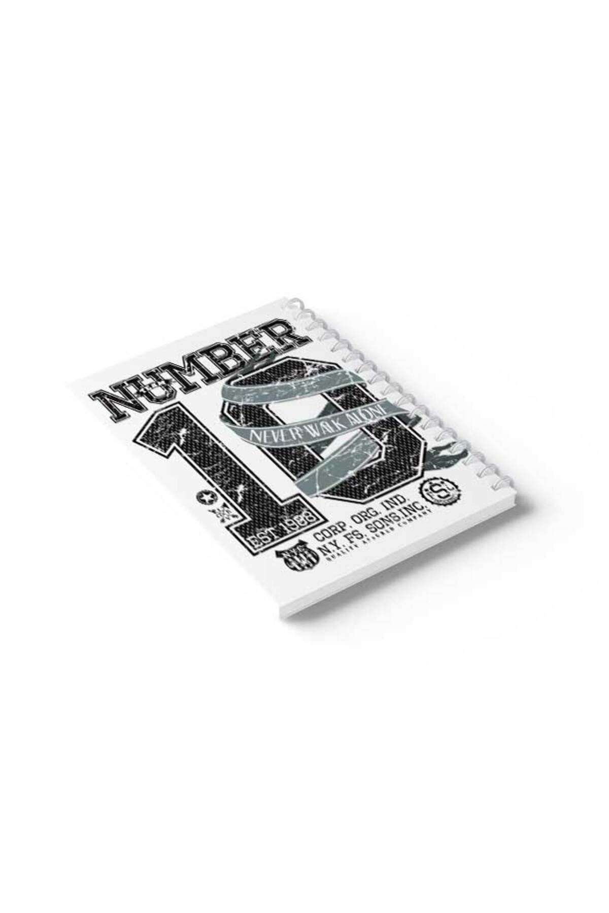 LOWHA-Spiral Notebook with Front and Back Hard Covers Featuring Never Walk Alone Design 6