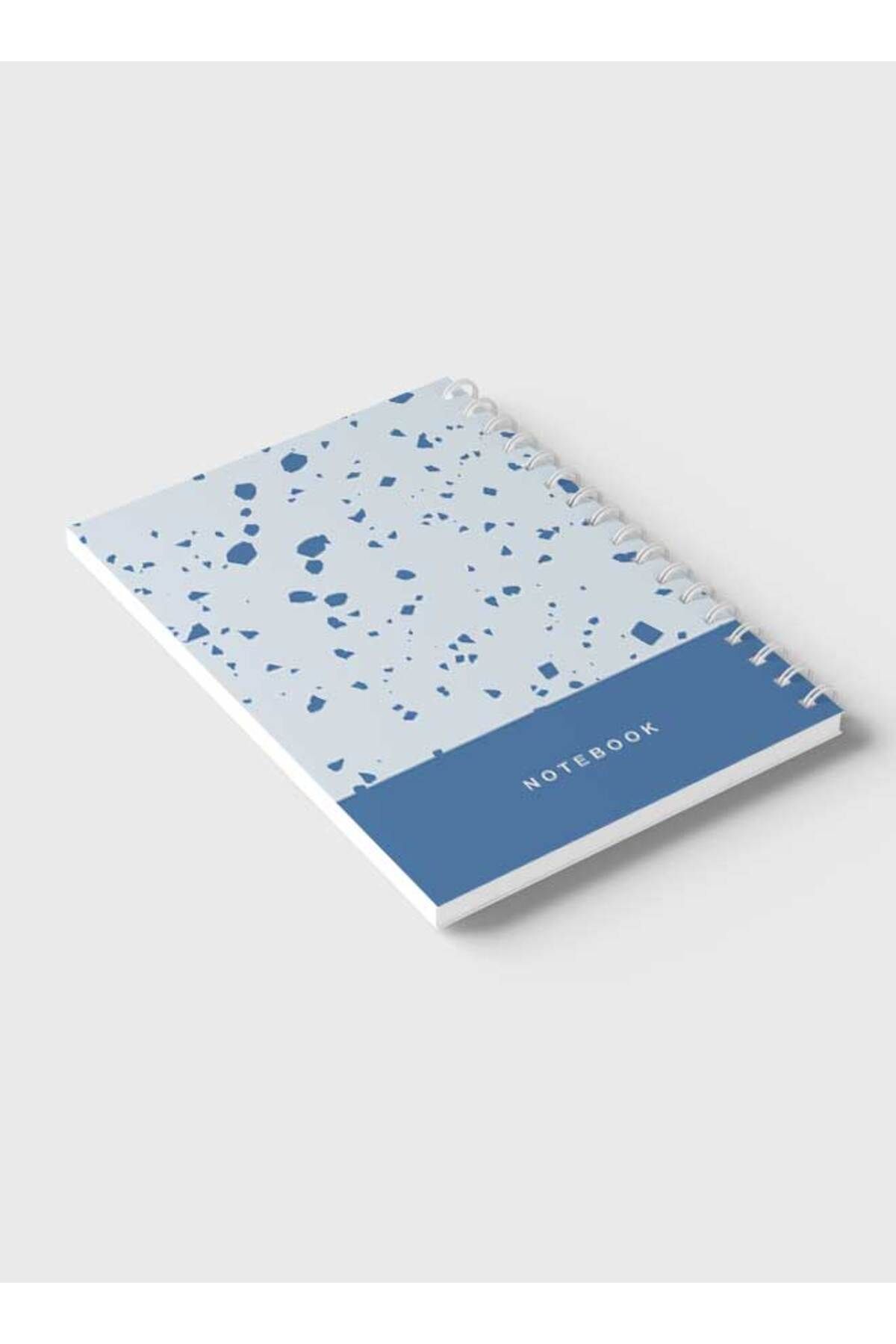 LOWHA-Spiral Notebook with Front and Back Hard Covers Featuring Terrazzo Style Design 6