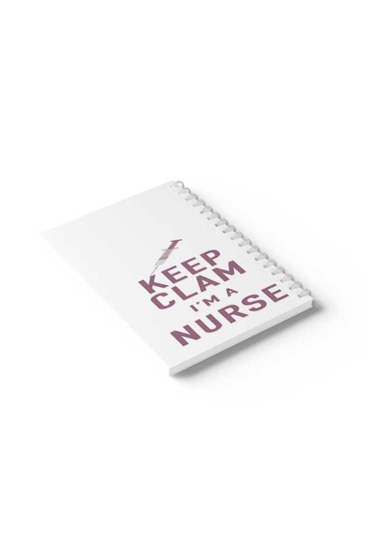 LOWHA-Spiral Notebook with Front and Back Hard Covers Featuring Keep Calm I'm A Nurse Design 6