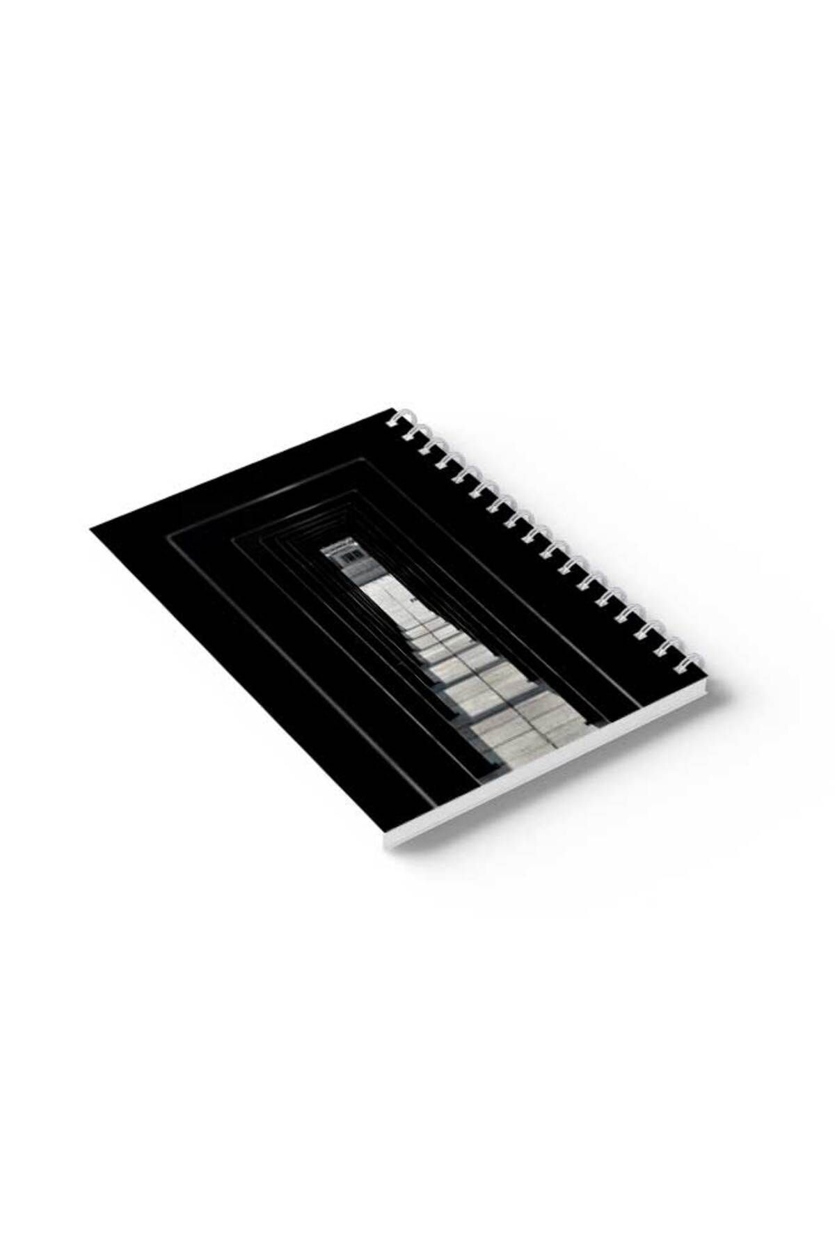 LOWHA-Spiral Notebook with Front and Back Hard Covers Featuring Exit Design 6