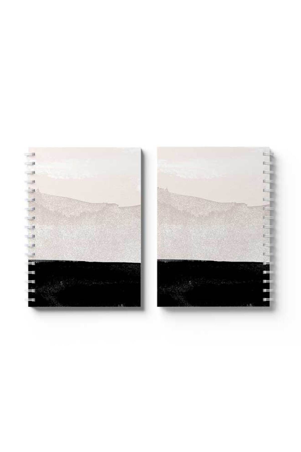 LOWHA-Spiral Notebook with Front and Back Hard Covers Featuring Dark Design 4