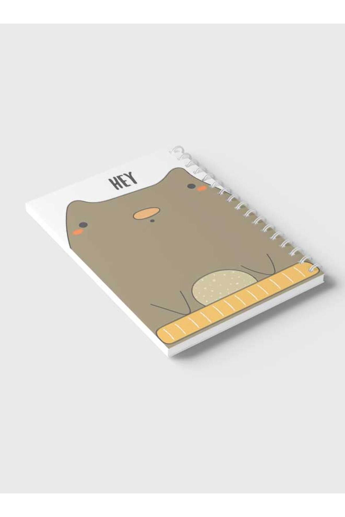 LOWHA-Spiral Notebook with Front and Back Hard Covers Featuring Hey with Animal Drawing Design 6