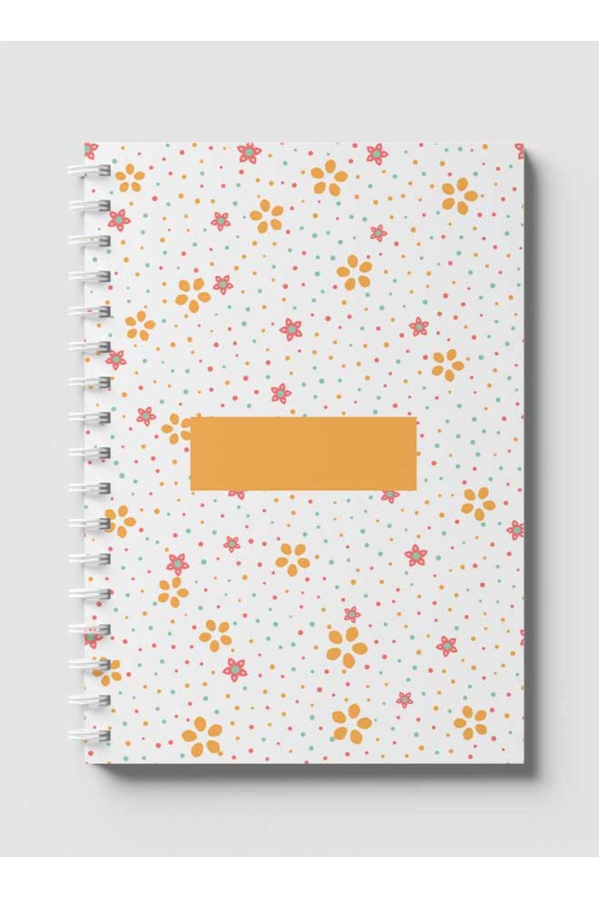 LOWHA-Spiral Notebook with Front and Back Hard Covers Featuring Dots & Stars Design 1