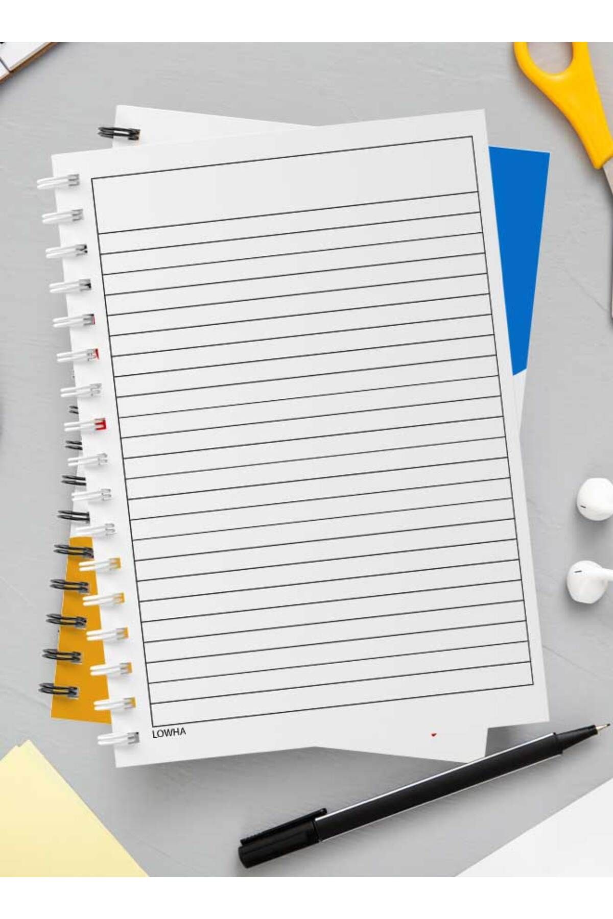 LOWHA-Spiral Notebook with Front and Back Hard Covers Featuring Creative Shapes Design 3