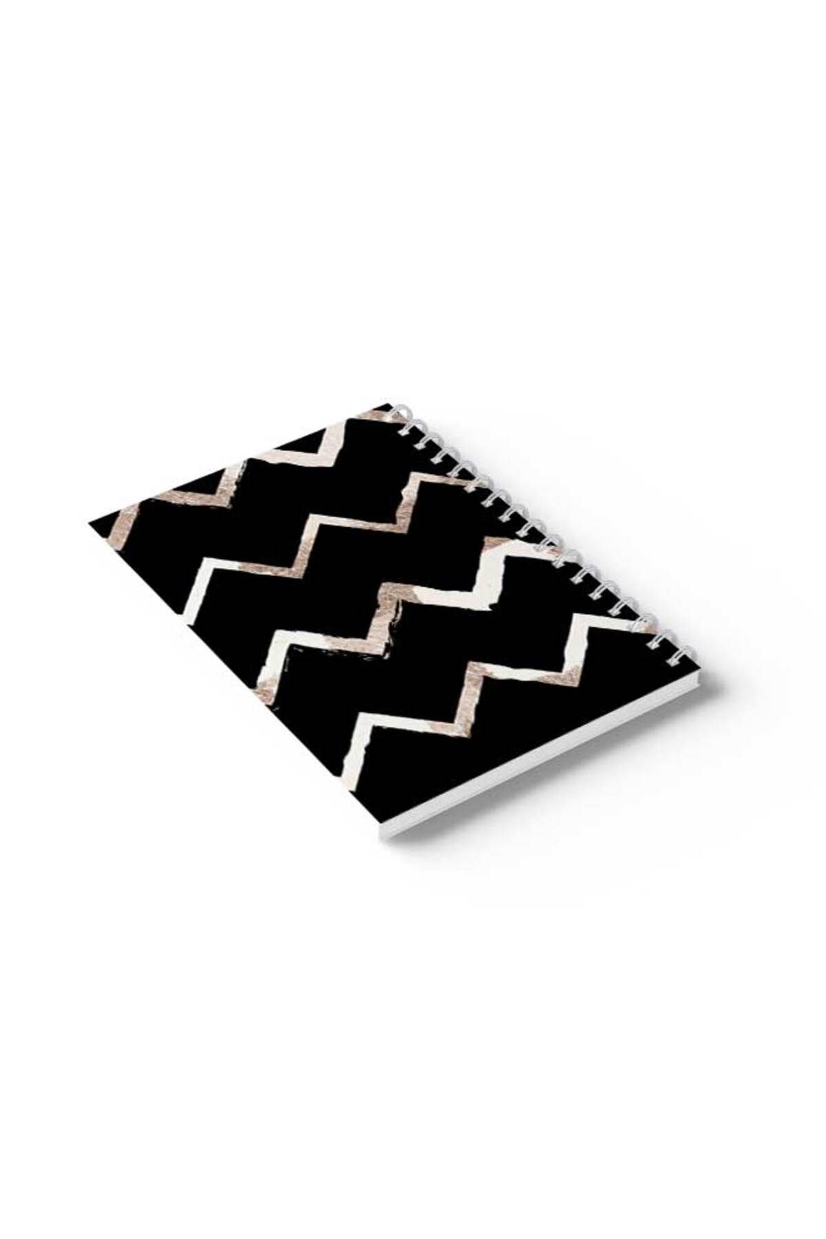 LOWHA-Spiral Notebook with Front and Back Hard Covers Featuring Zig Zag Design 6