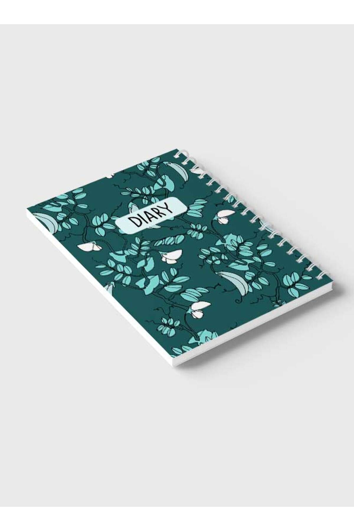 LOWHA-Spiral Notebook with Front and Back Hard Covers Featuring Peas Seamless Design 6