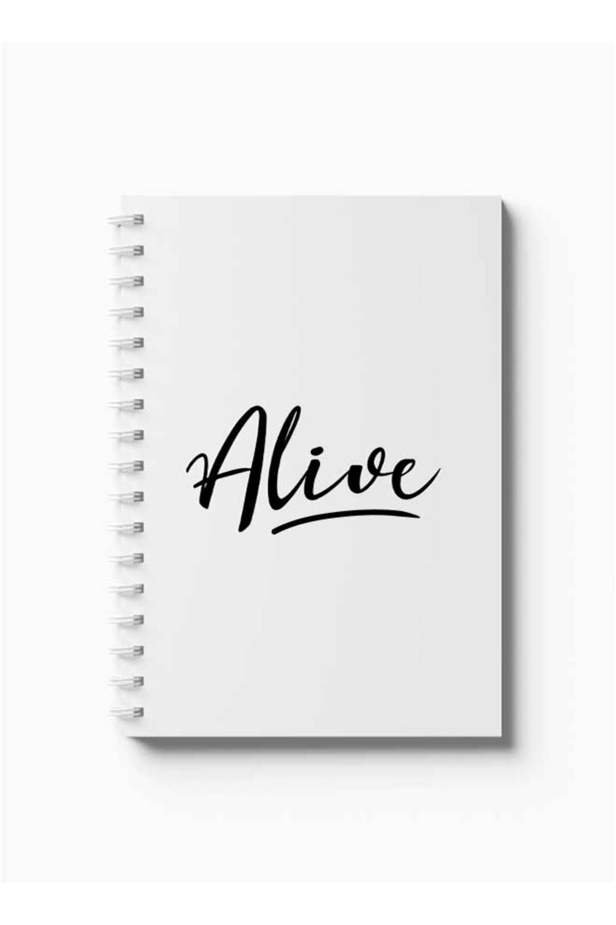 LOWHA-Spiral Notebook with Front and Back Hard Covers Featuring Alive Design 5