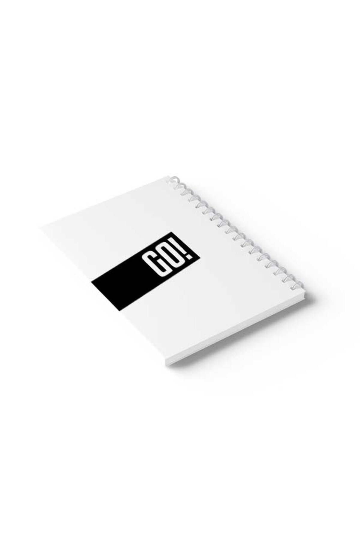 LOWHA-Spiral Notebook with Front and Back Hard Covers Featuring Go! Design 6