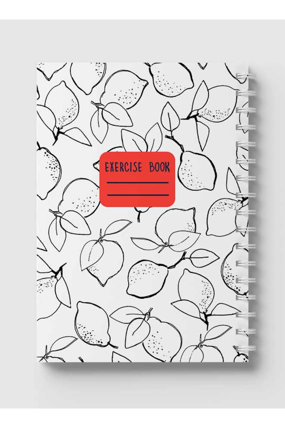 LOWHA-Spiral Notebook with Front and Back Hard Covers Featuring Colorless Lemon Design 5