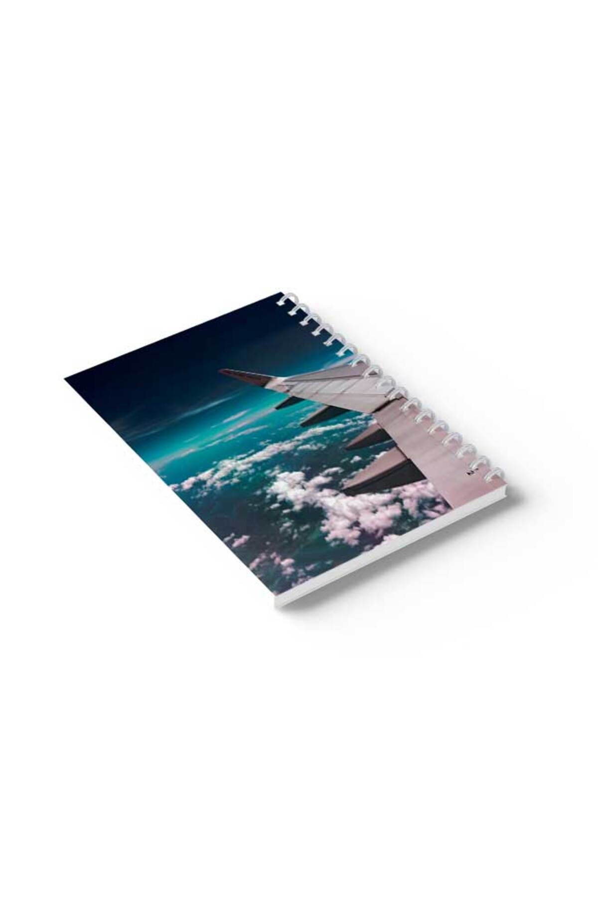 LOWHA-Spiral Notebook with Front and Back Hard Covers Featuring Window View Design 6