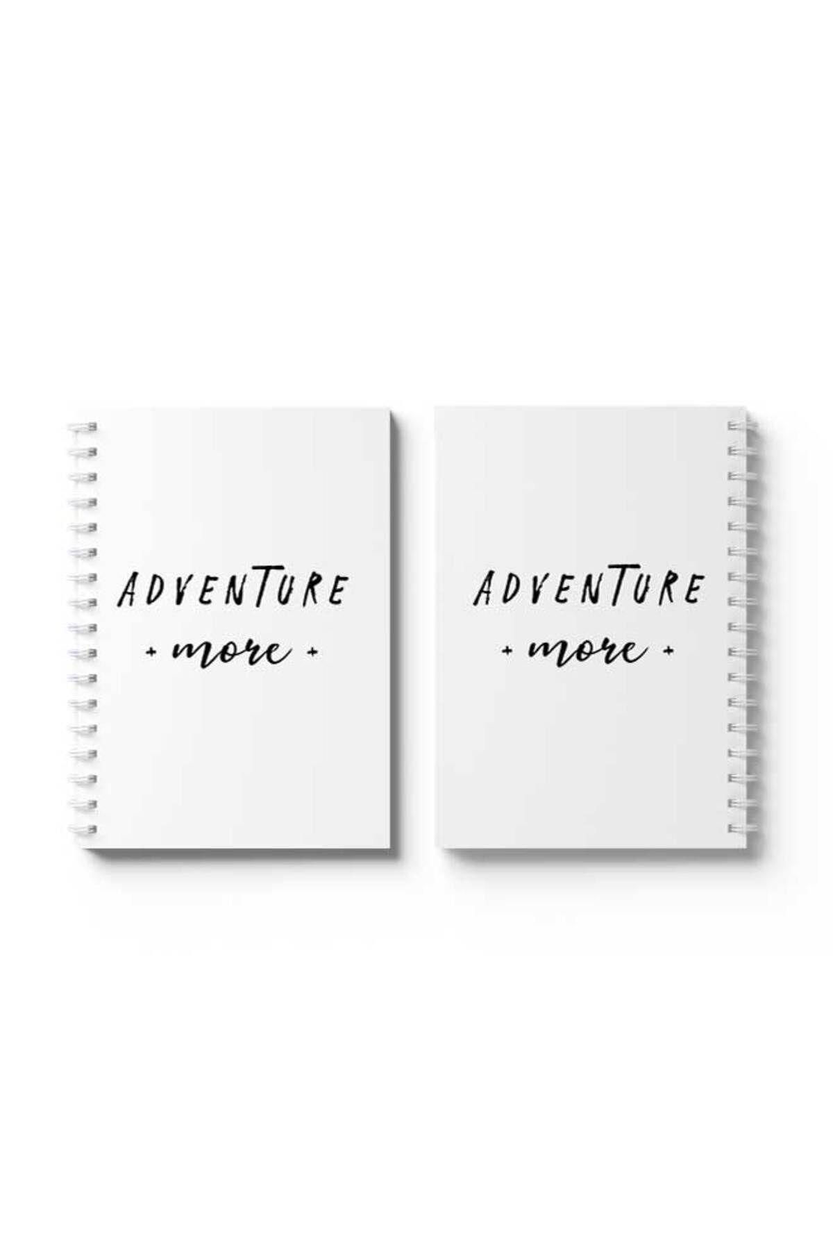 LOWHA-Spiral Notebook with Front and Back Hard Covers Featuring Adventure More Design 4