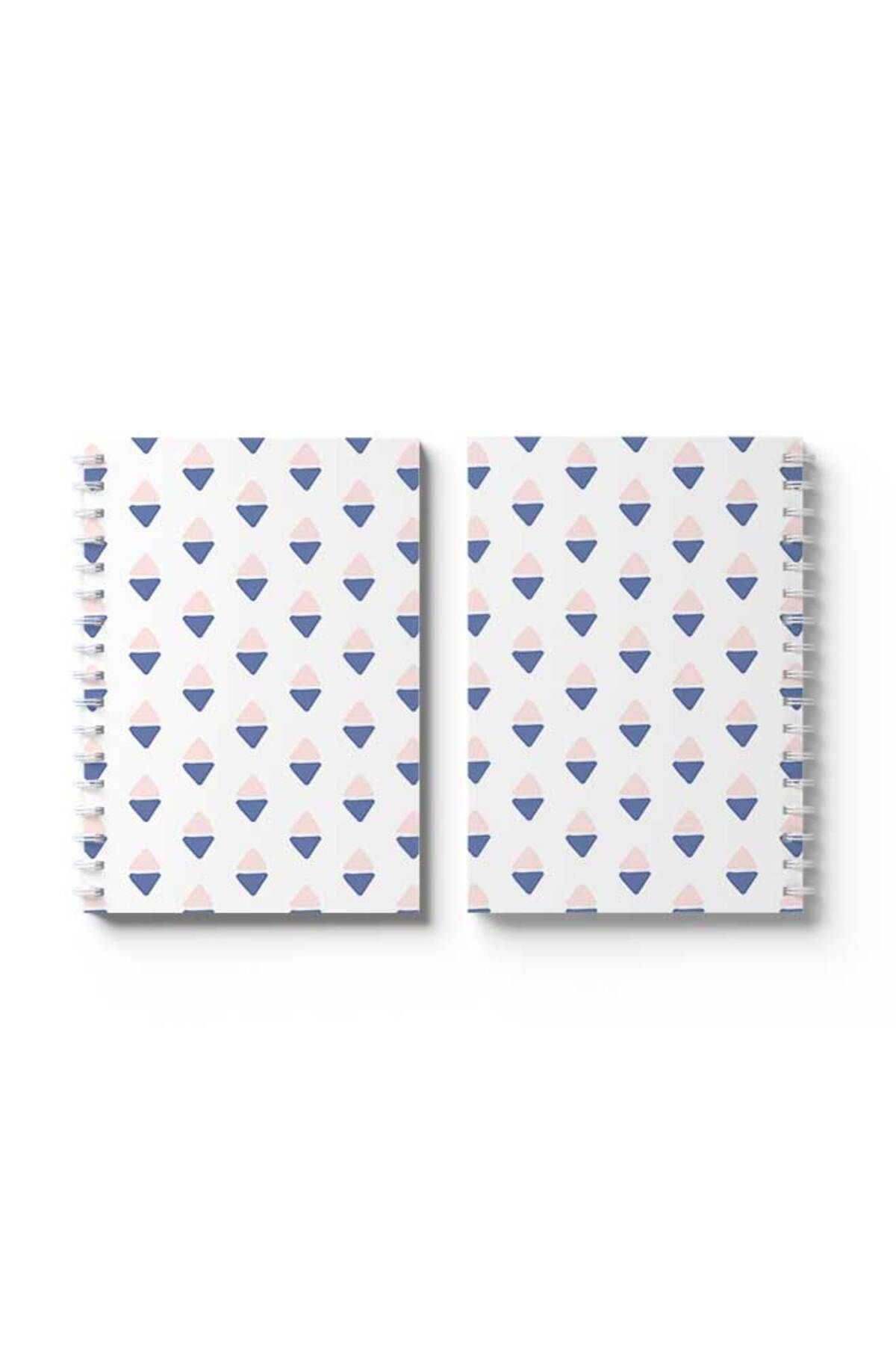 LOWHA-Spiral Notebook with Front and Back Hard Covers Featuring Shapes Design 4