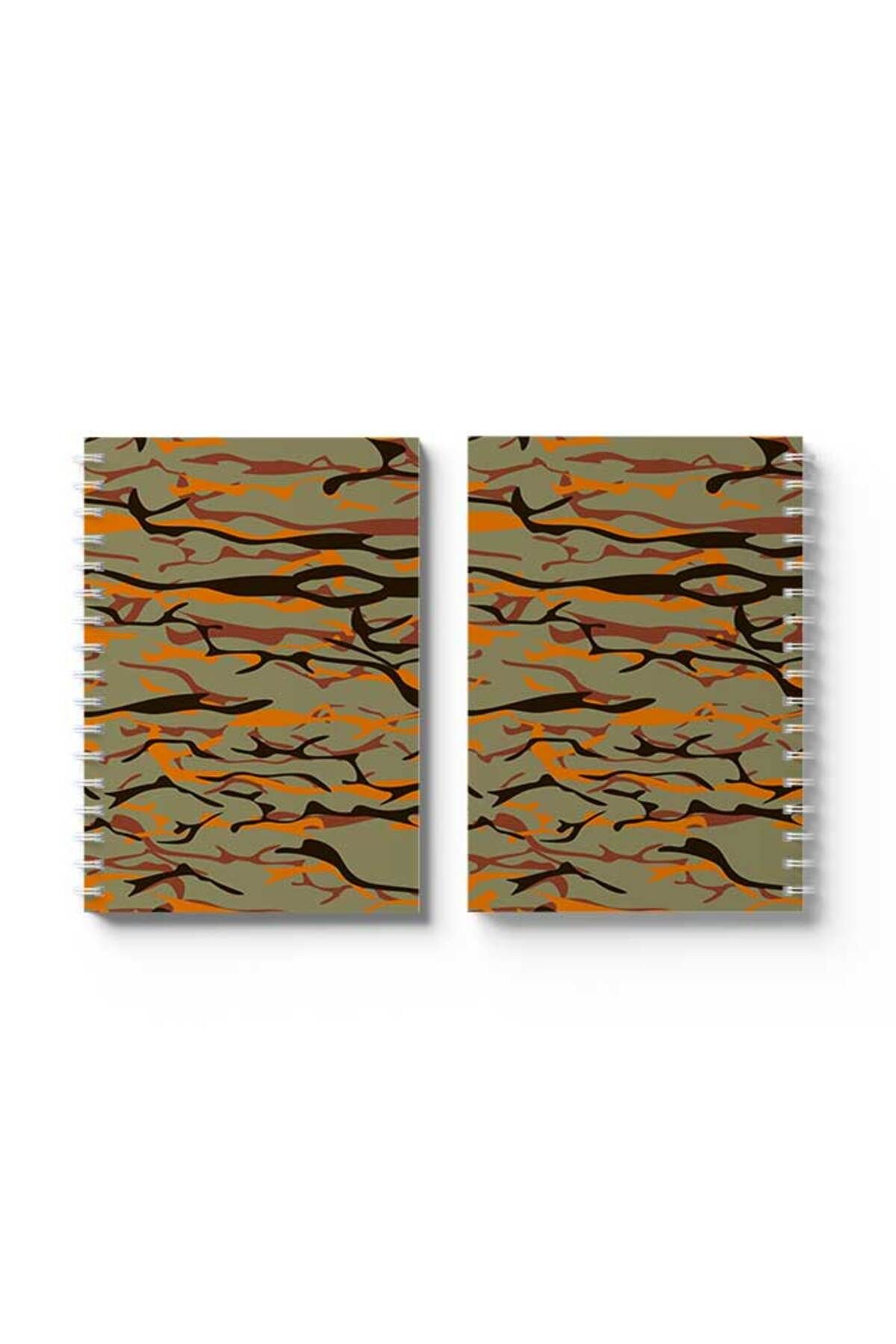 LOWHA-Spiral Notebook with Front and Back Hard Covers Featuring Shapes Design 4