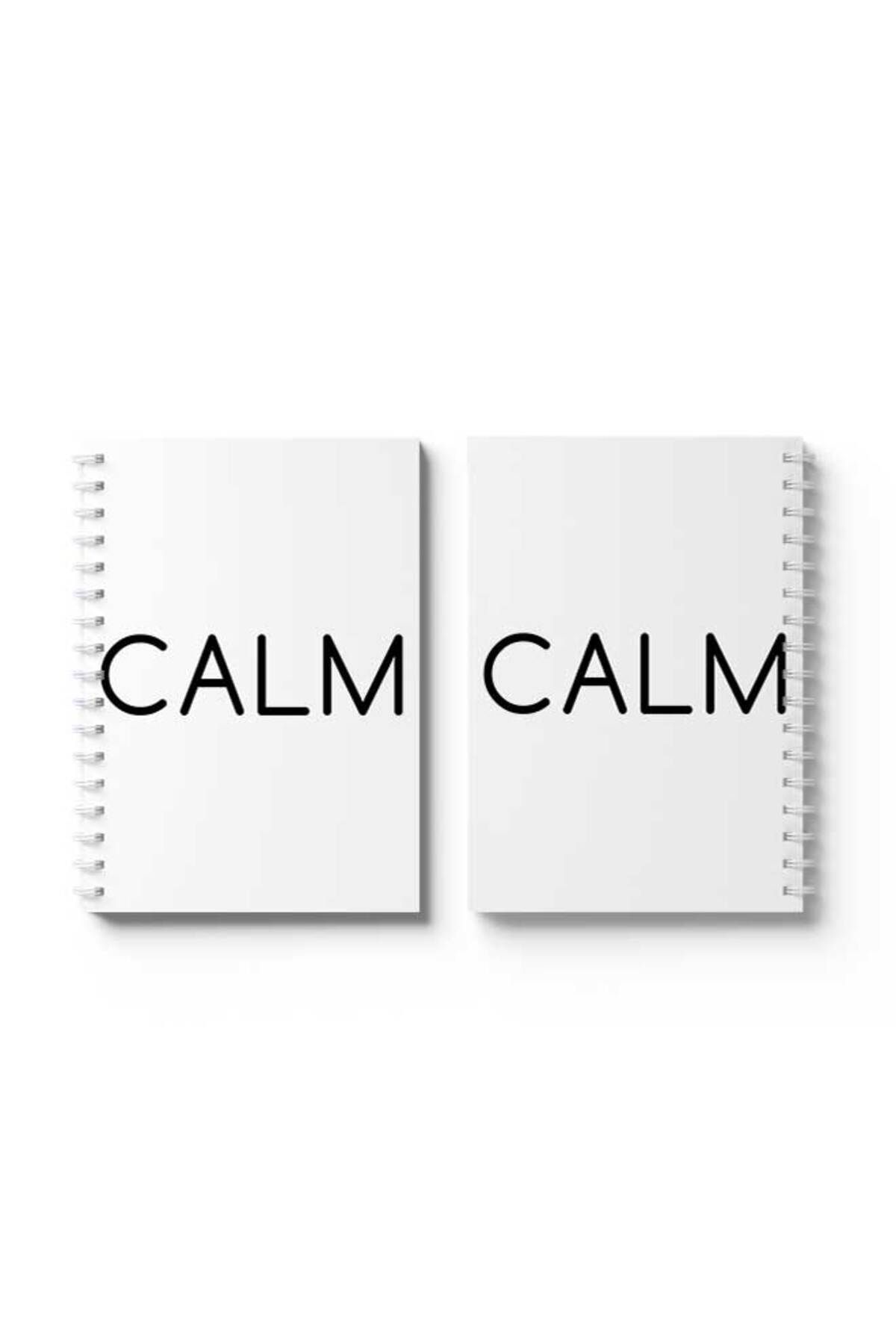 LOWHA-Spiral Notebook with Front and Back Hard Covers Featuring Calm Design 4