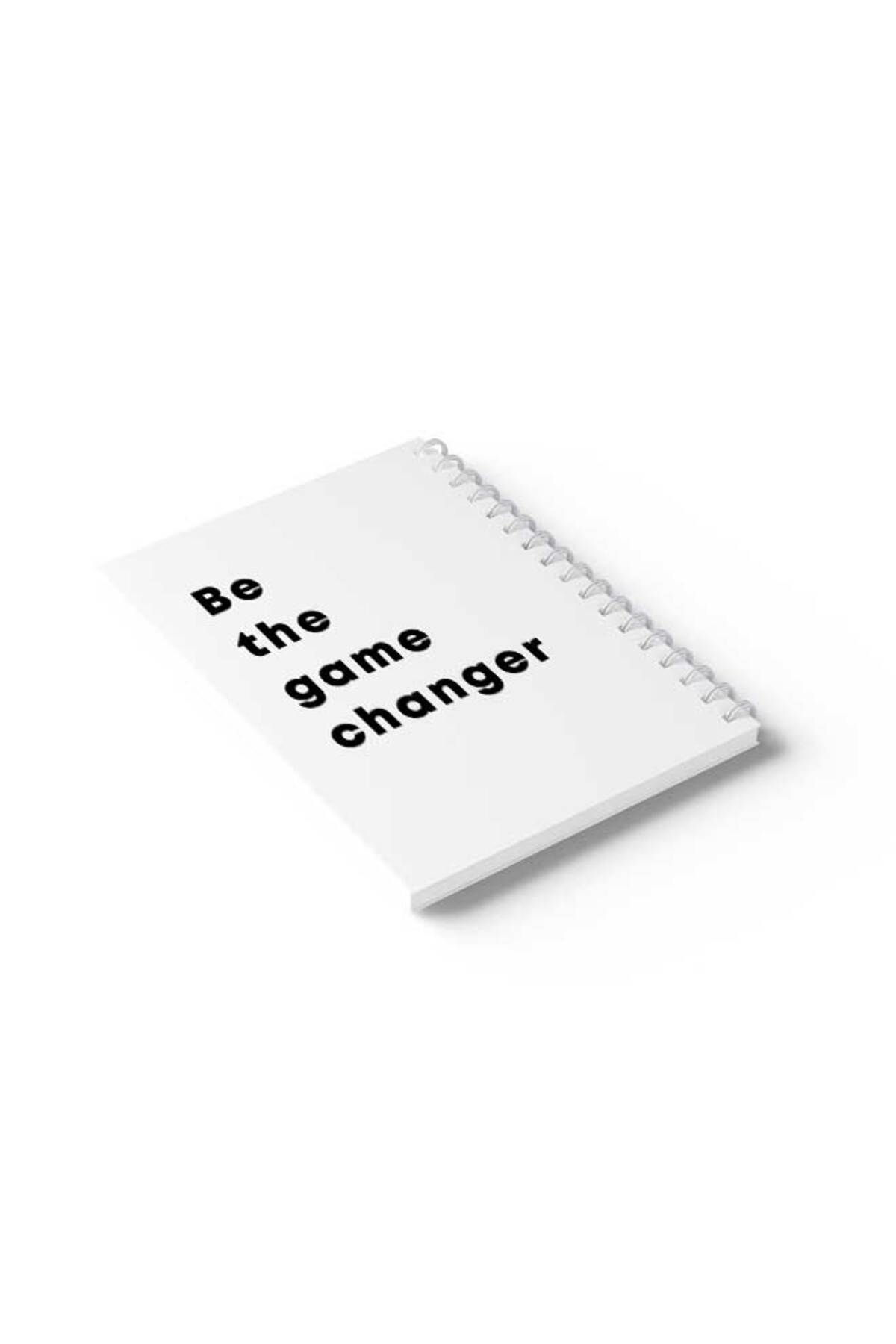 LOWHA-Spiral Notebook with Front and Back Hard Covers Featuring Be the Game Changer Design 6