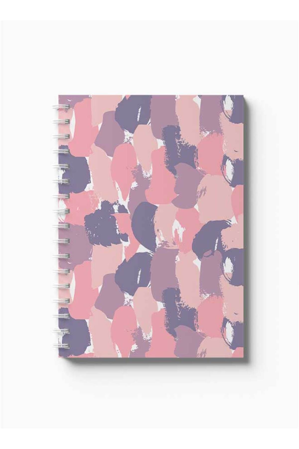 LOWHA-Spiral Notebook with Front and Back Hard Covers Featuring Colourful Shapes Design 5