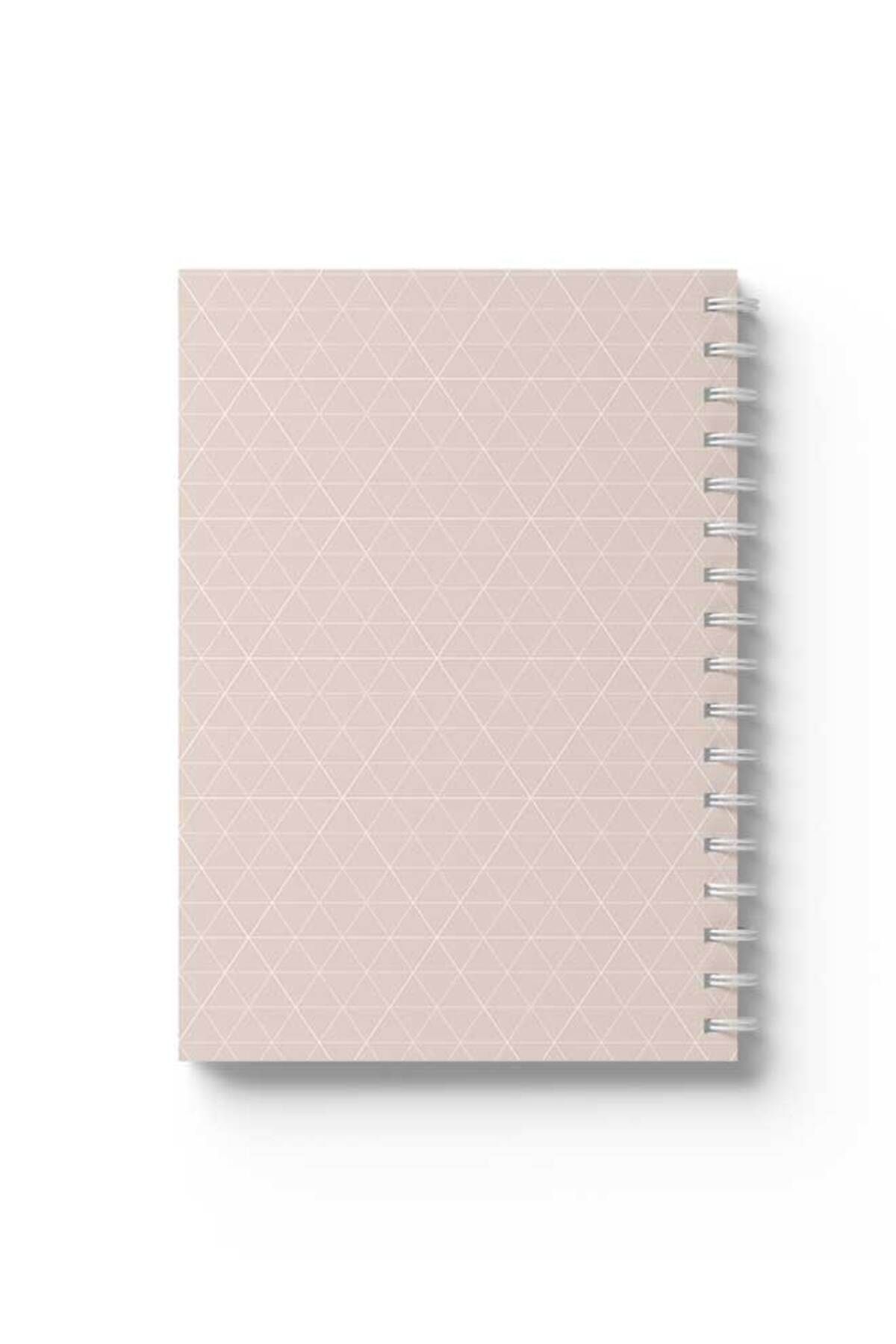 LOWHA-Spiral Notebook with Front and Back Hard Covers Featuring Triangles Design 1