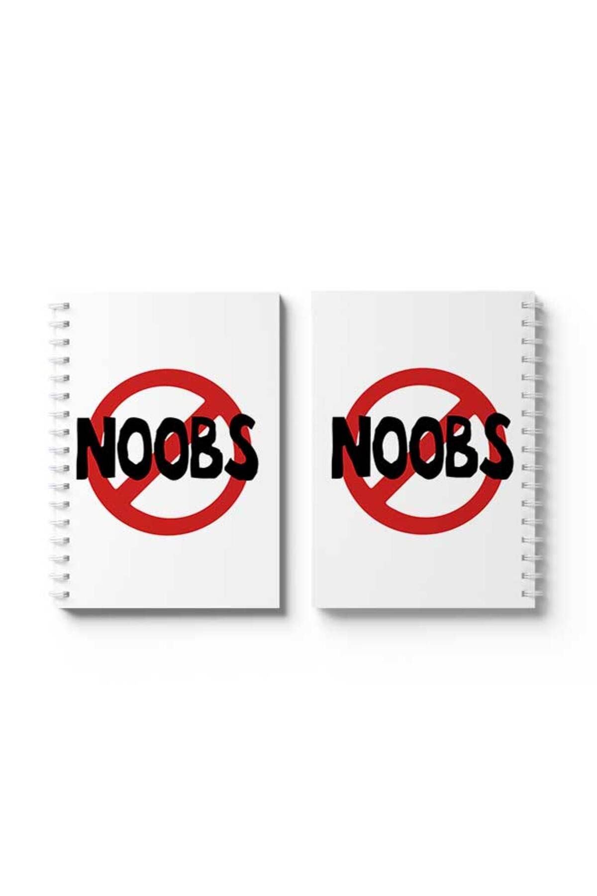 LOWHA-Spiral Notebook with Front and Back Hard Covers Featuring Noobs Design 4