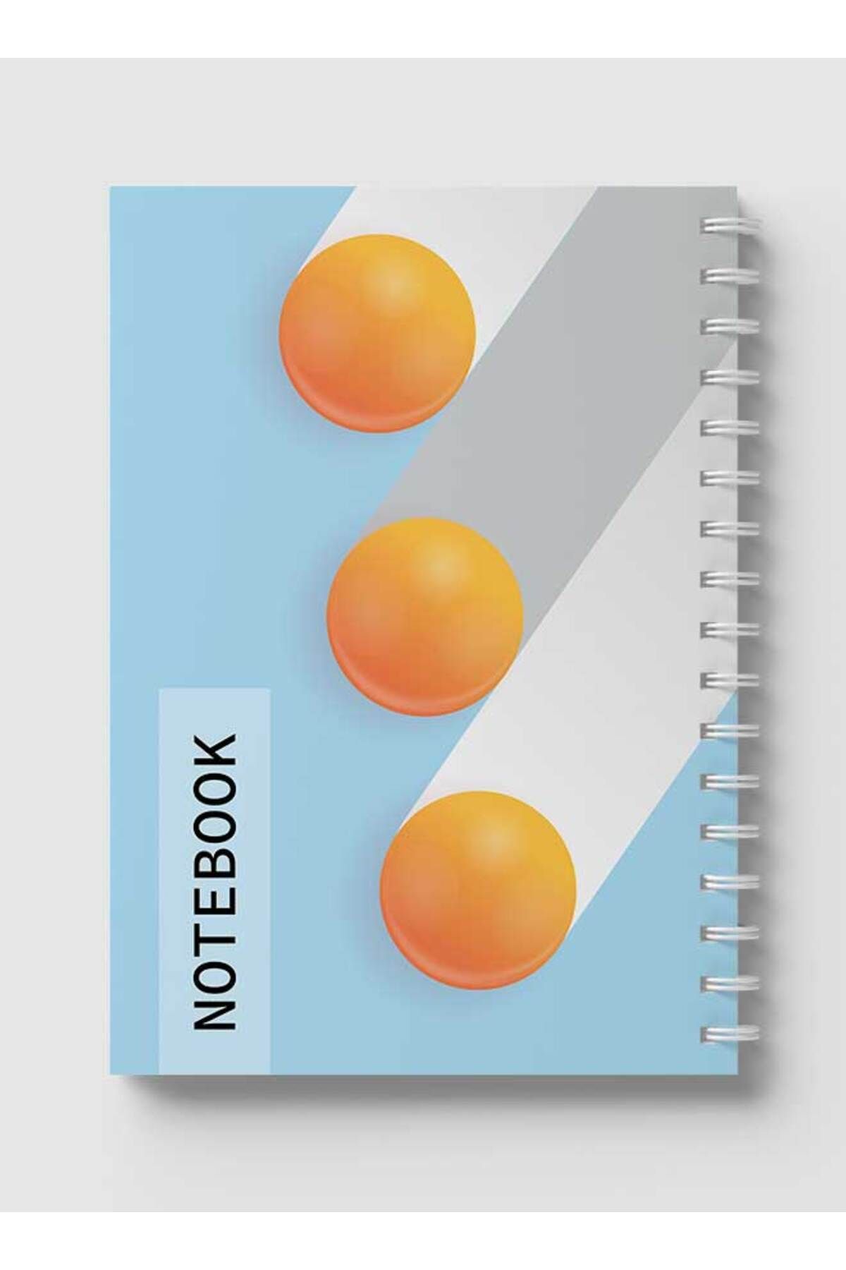 LOWHA-Spiral Notebook with Front and Back Hard Covers Featuring Circular Gradient Design 5