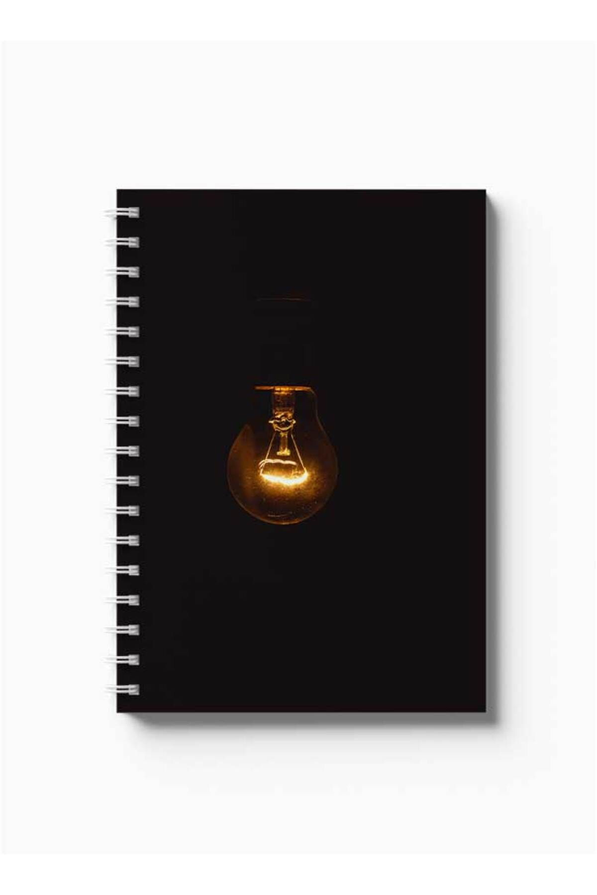 LOWHA-Spiral Notebook with Front and Back Hard Covers Featuring Lamp Design 5