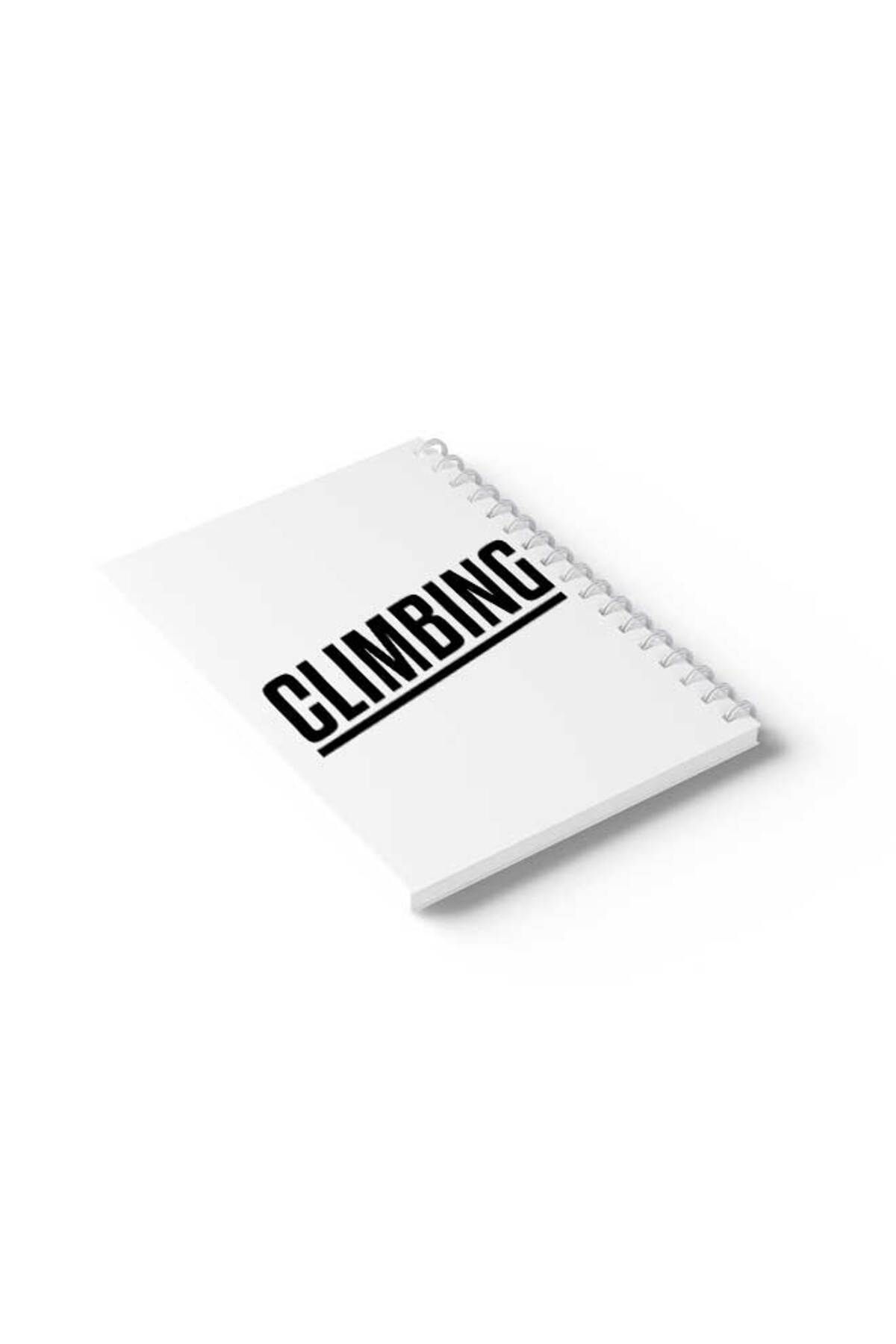 LOWHA-Spiral Notebook with Front and Back Hard Covers Featuring Climbing Design 6