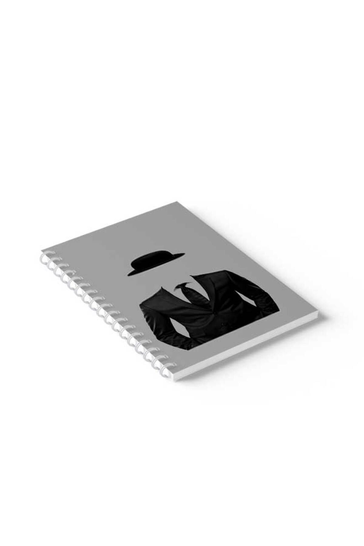 LOWHA-Spiral Notebook with Front and Back Hard Covers Featuring Invisible Man Design 2