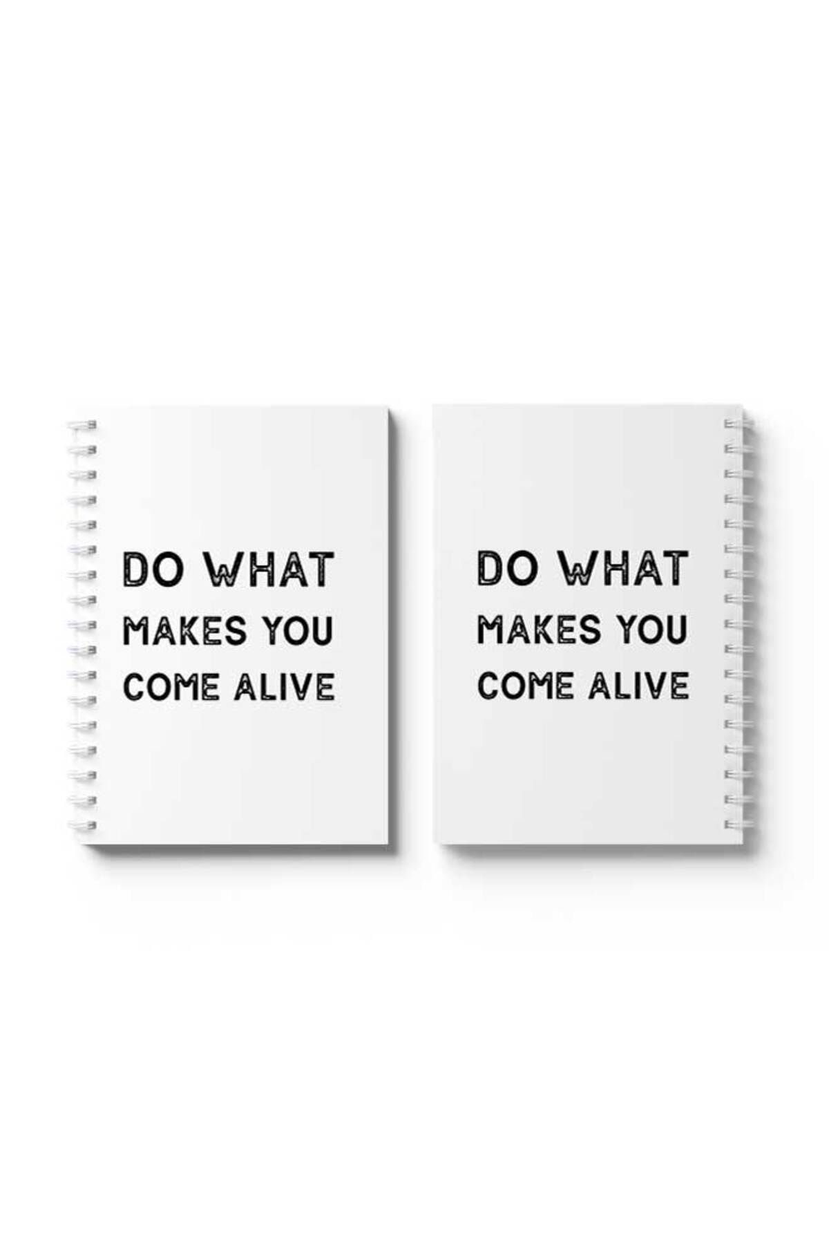 LOWHA-Spiral Notebook with Front and Back Hard Covers Featuring Do What Makes Youy Come Alive Design 4
