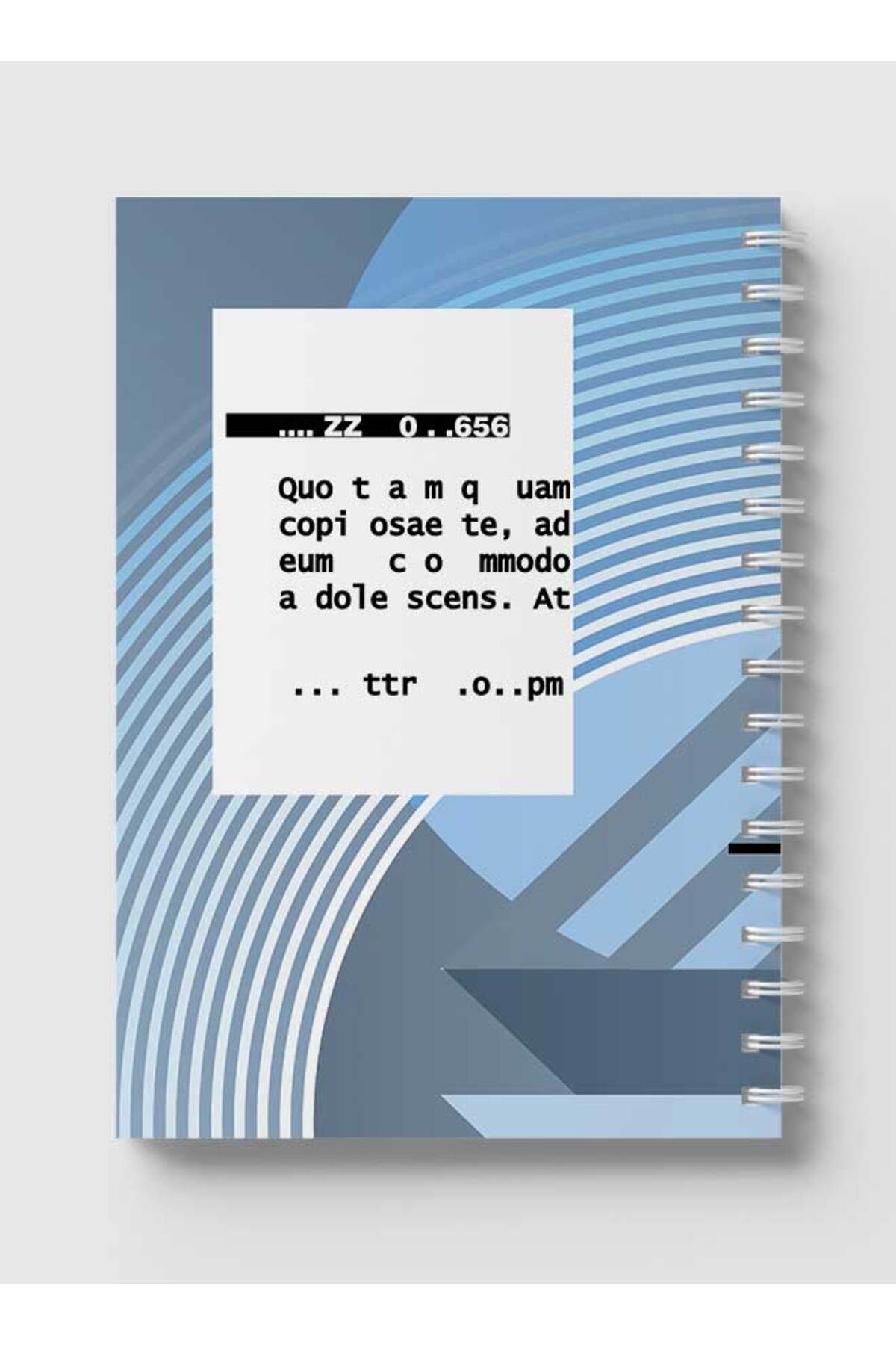 LOWHA-Spiral Notebook with Front and Back Hard Covers Featuring Abstract Design 5