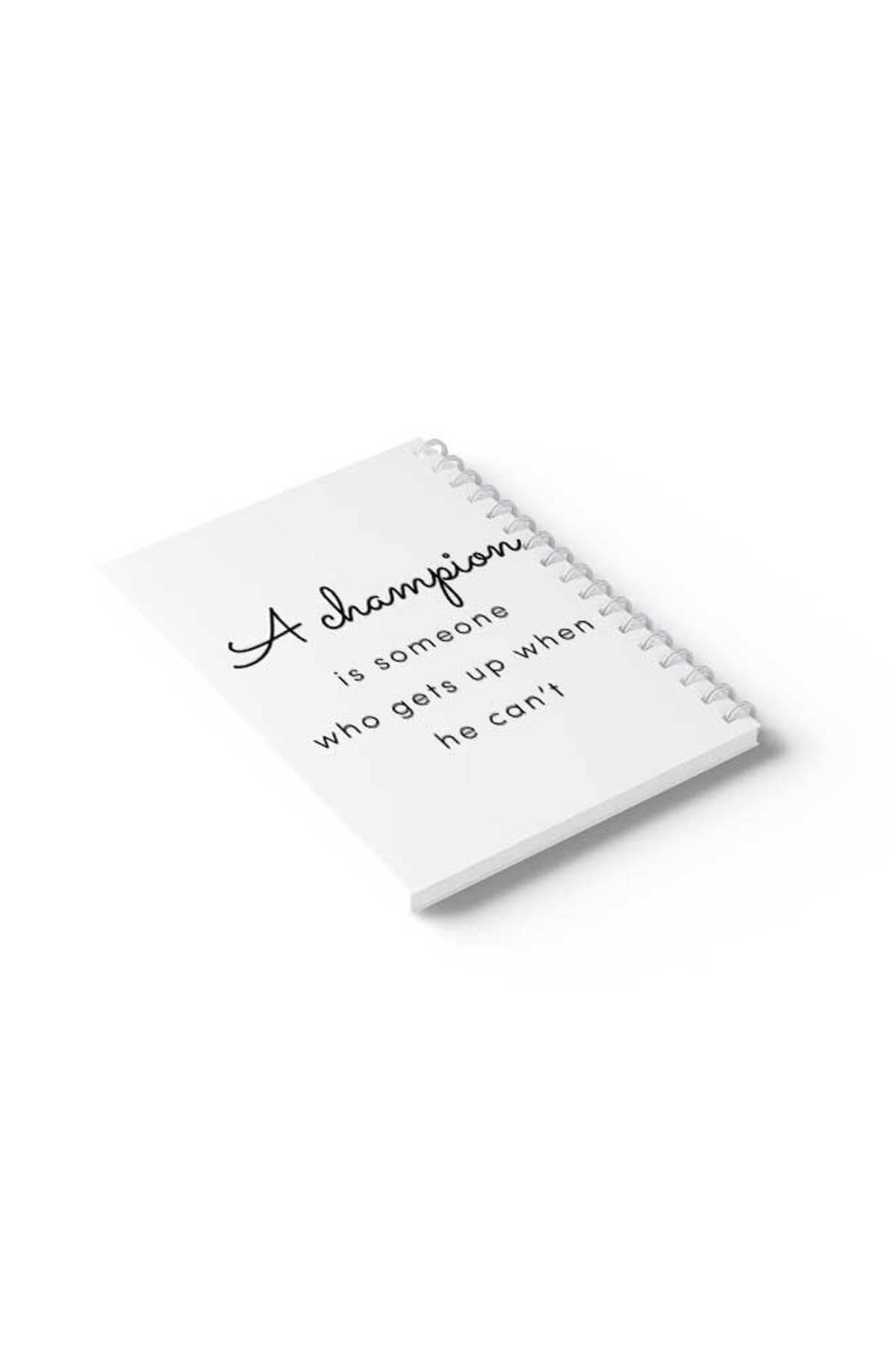 LOWHA-Spiral Notebook with Front and Back Hard Covers Featuring A Champion Design 6