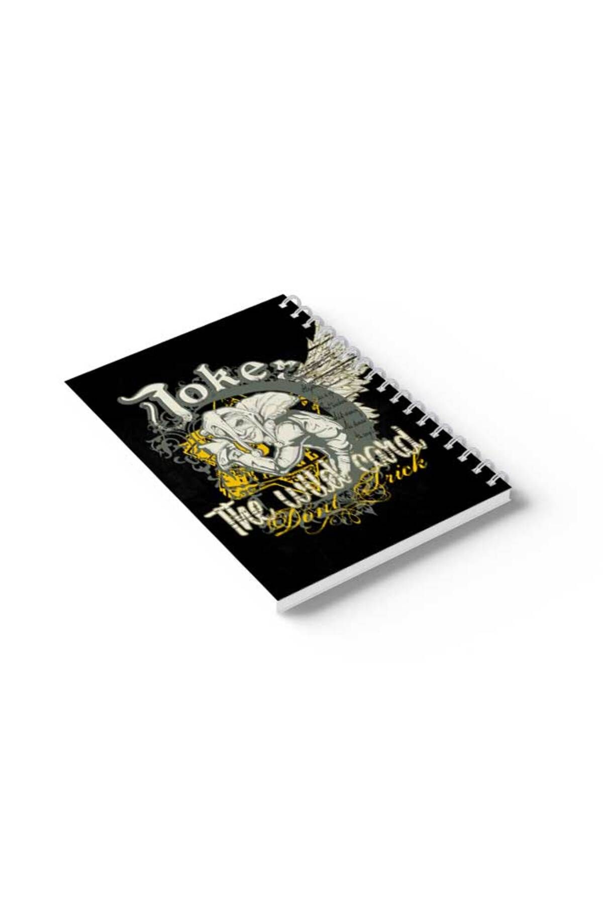 LOWHA-Spiral Notebook with Front and Back Hard Covers Featuring Joker the Wild Card Design 6