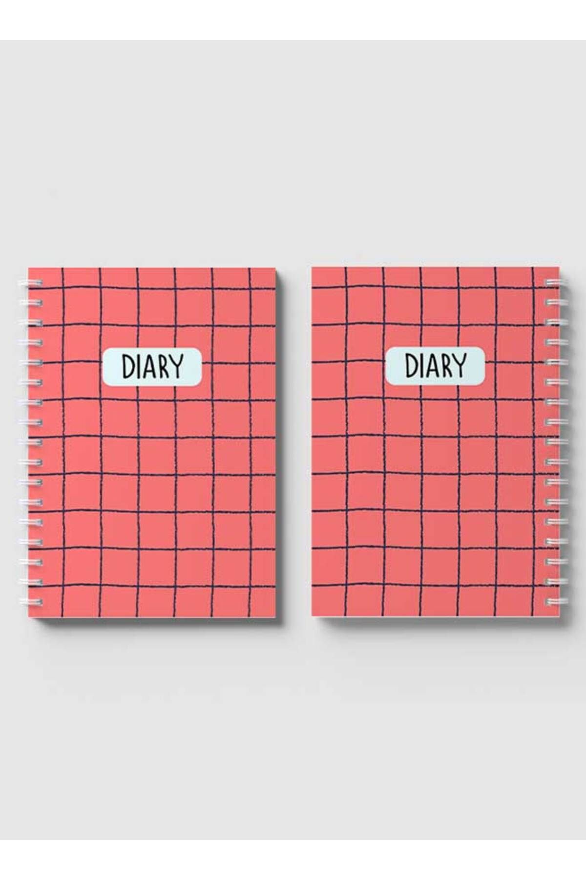 LOWHA-Spiral Notebook with Front and Back Hard Covers Featuring Grid Lines Design 4