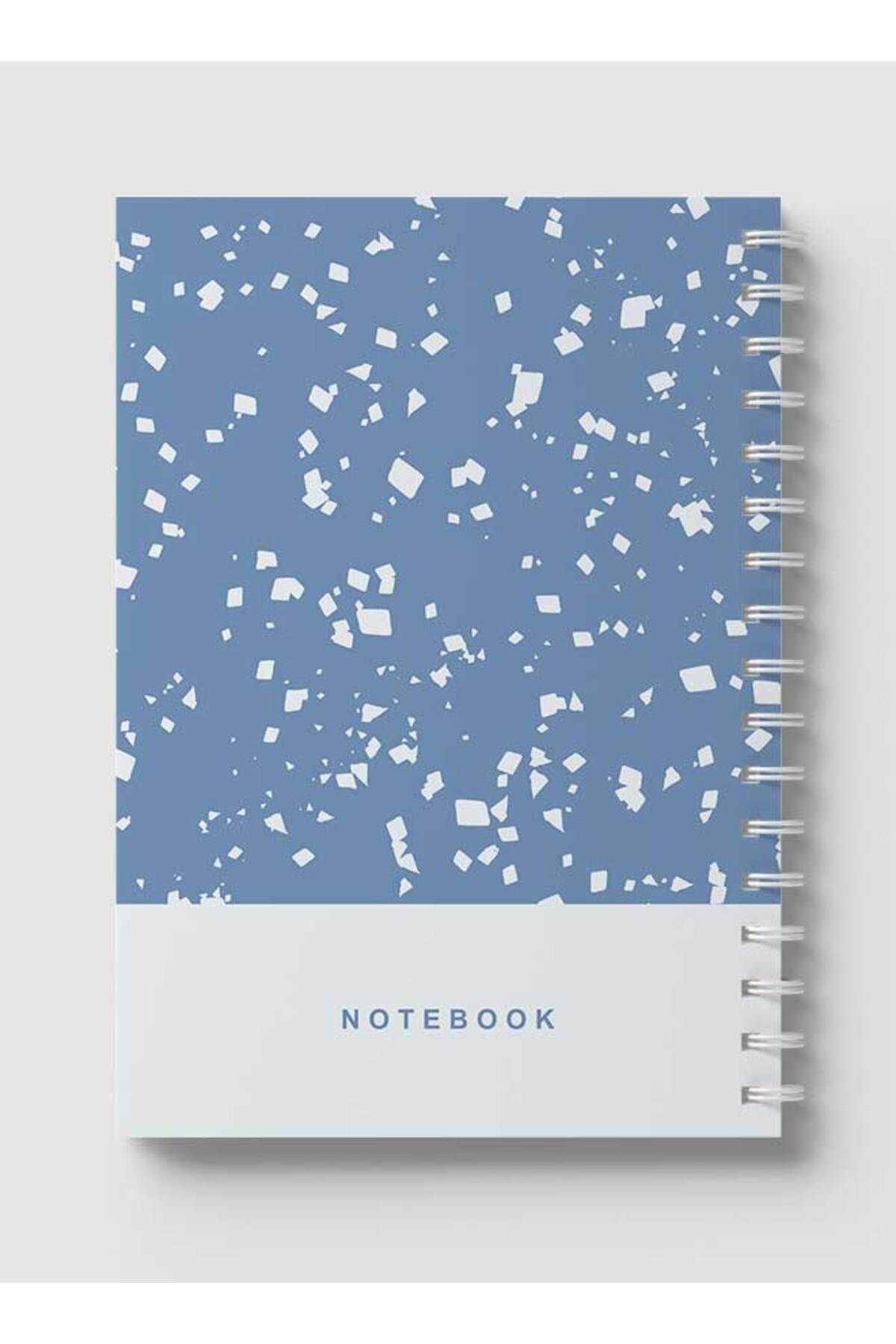 LOWHA-Spiral Notebook with Front and Back Hard Covers Featuring Terrazzo Style Design 5
