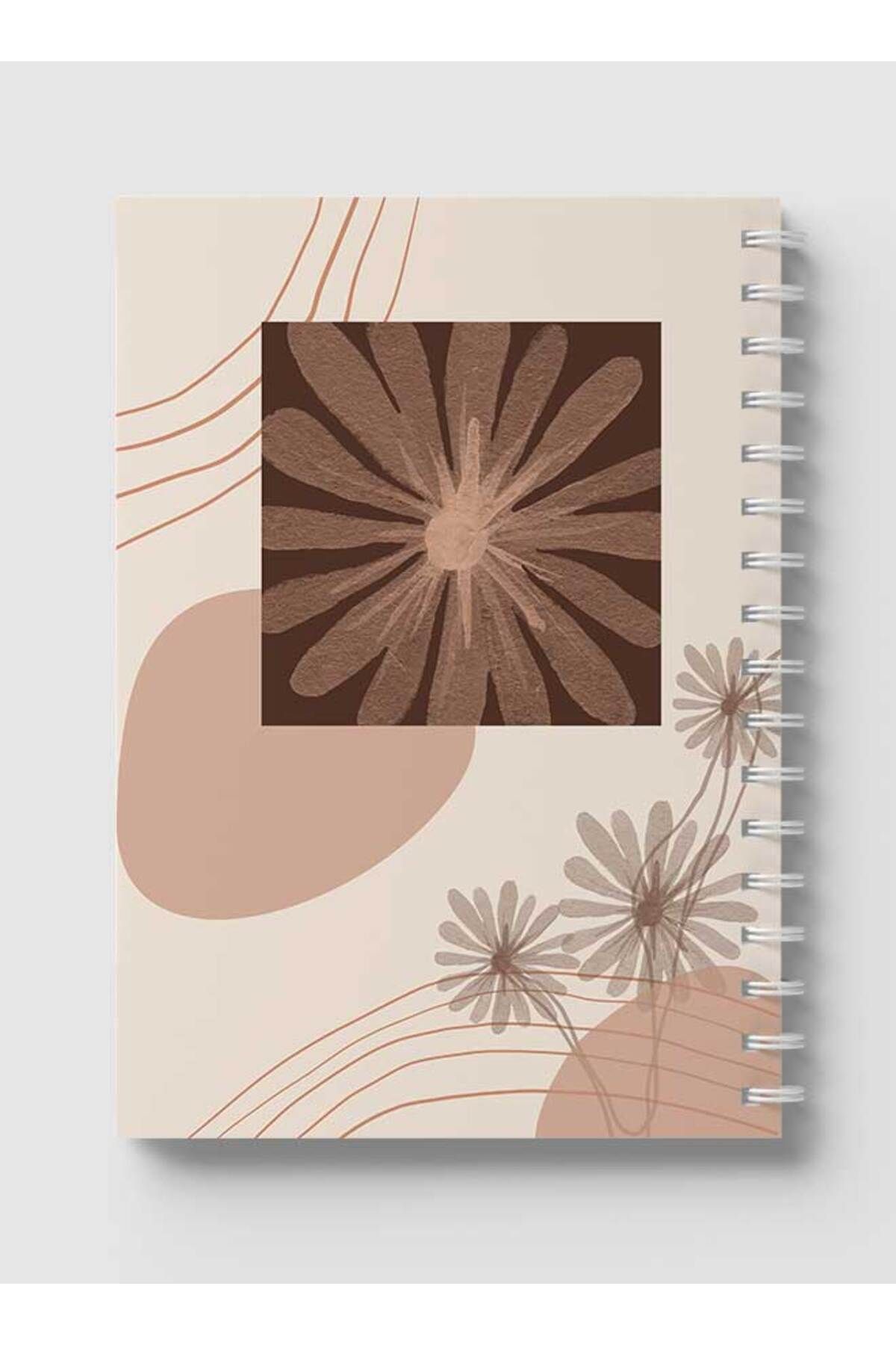 LOWHA-Spiral Notebook with Front and Back Hard Covers Featuring Boho Design 5