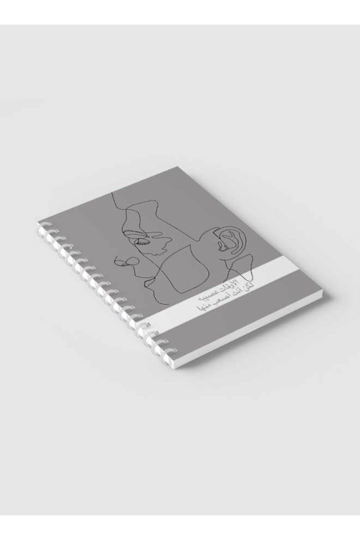LOWHA-Spiral Notebook with Front and Back Hard Covers Featuring Hard Times Design 6