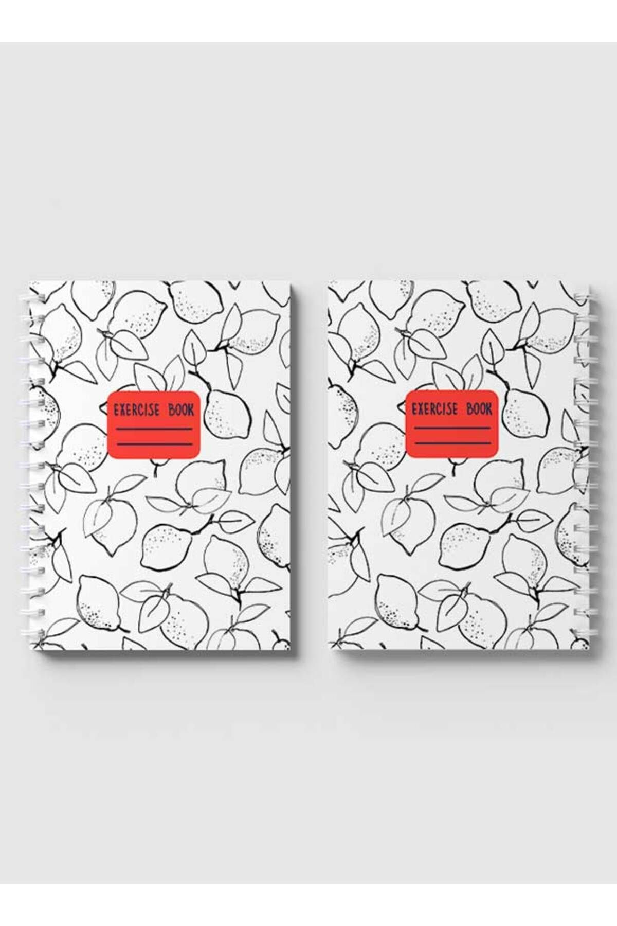 LOWHA-Spiral Notebook with Front and Back Hard Covers Featuring Colorless Lemon Design 4