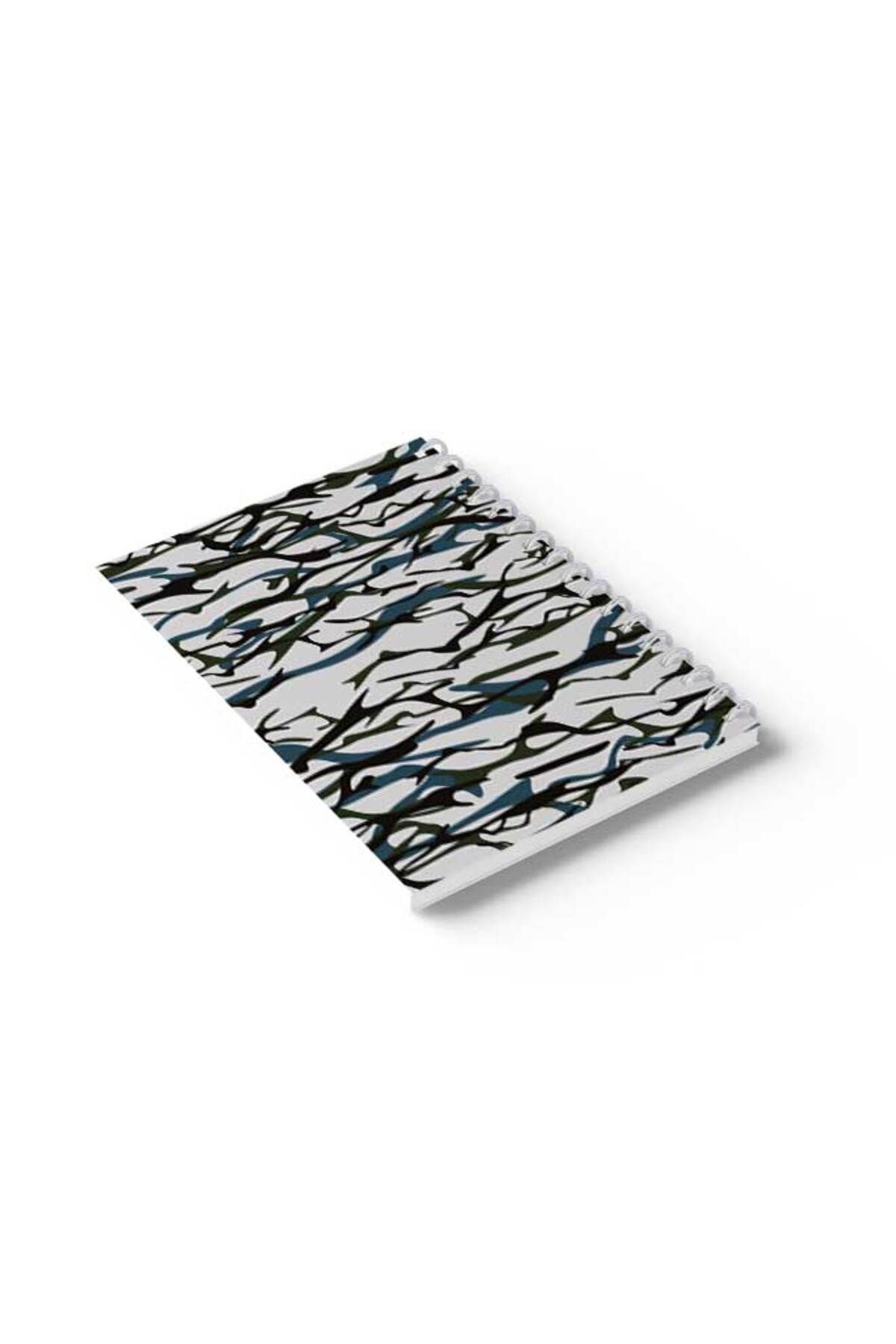 LOWHA-Spiral Notebook with Front and Back Hard Covers Featuring Shapes Design 6