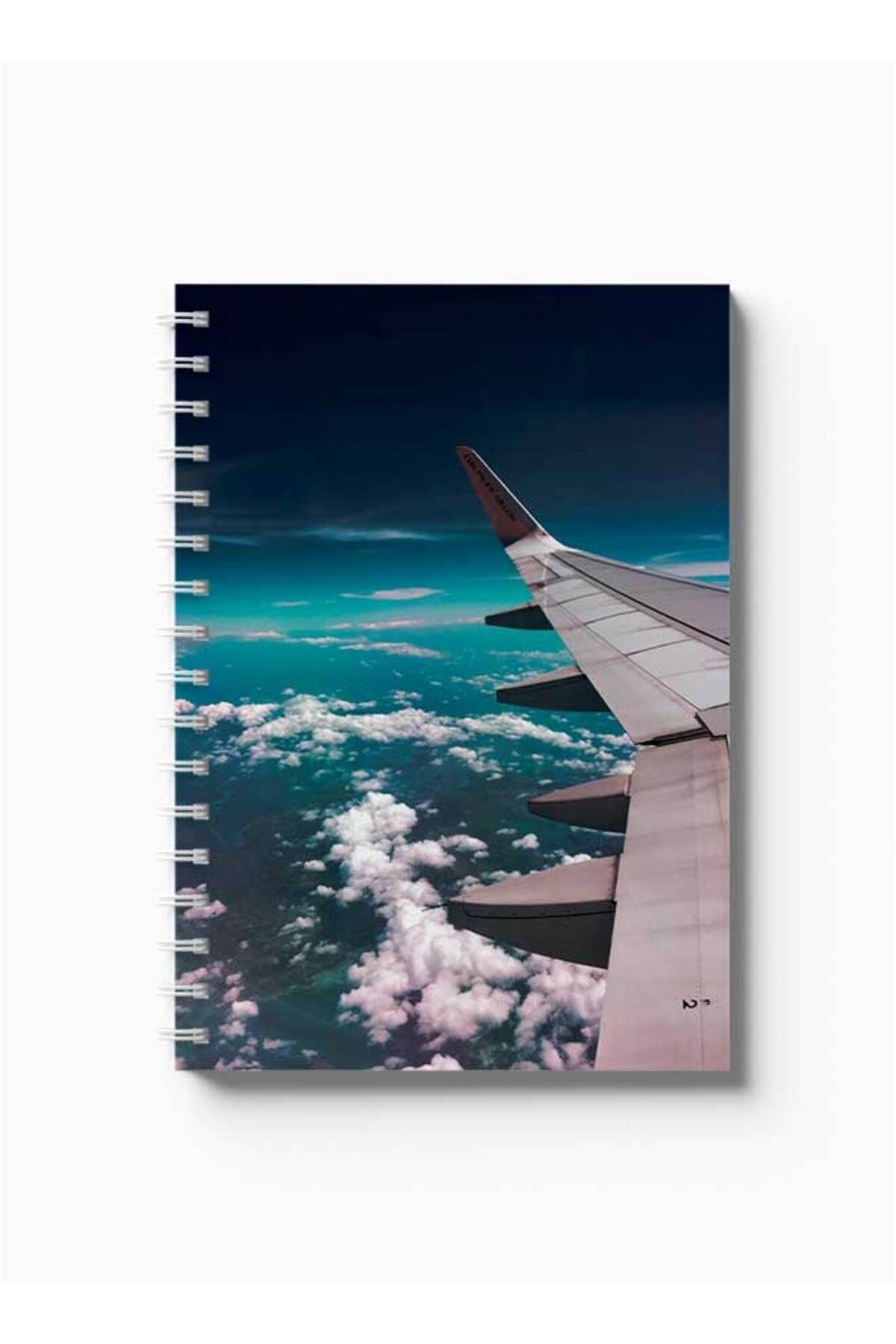 LOWHA-Spiral Notebook with Front and Back Hard Covers Featuring Window View Design 5