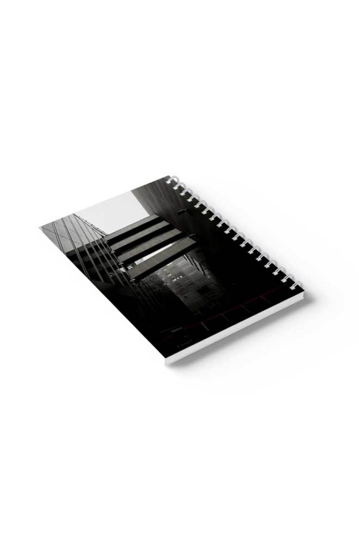 LOWHA-Spiral Notebook with Front and Back Hard Covers Featuring Aisles Design 6