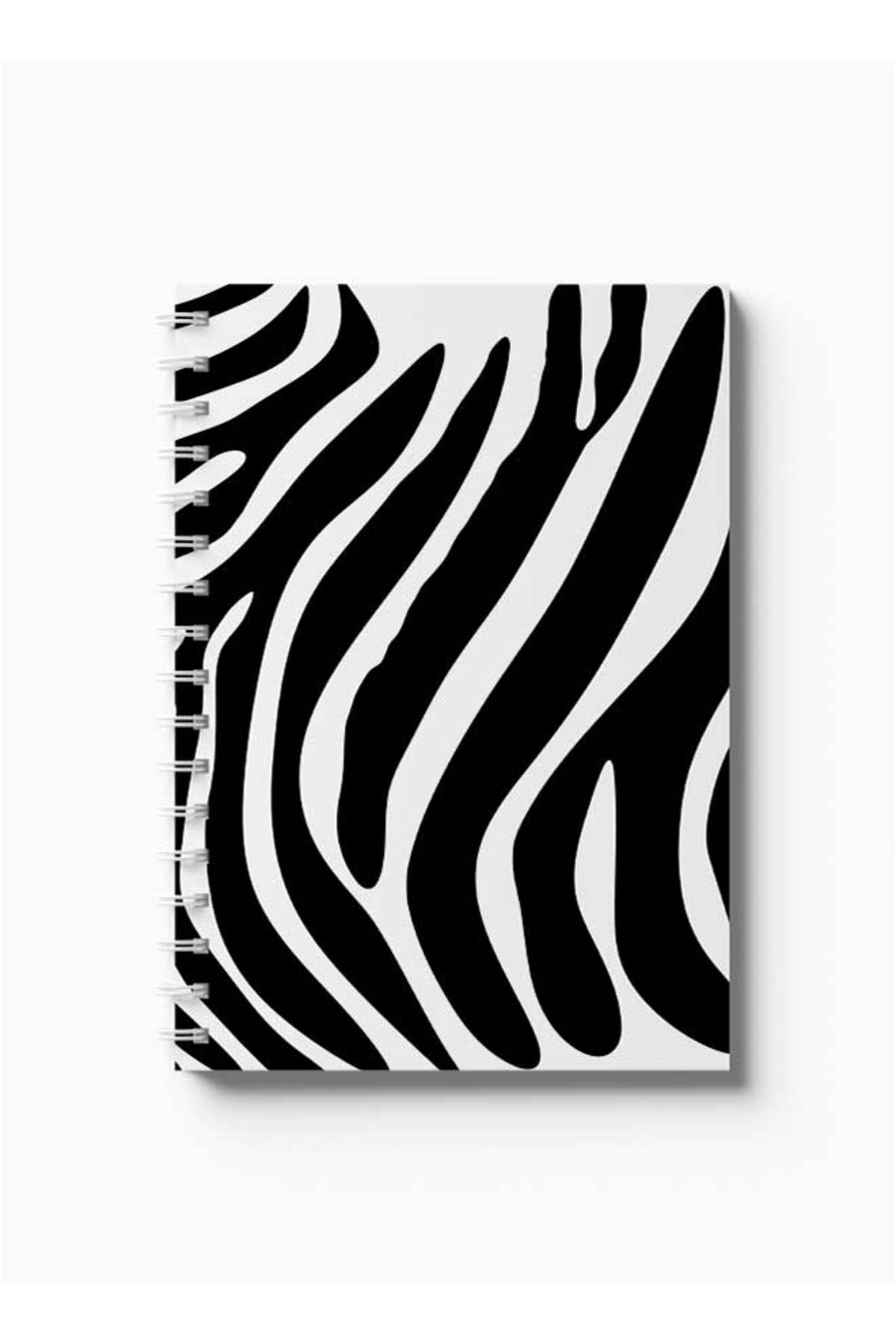 LOWHA-Spiral Notebook with Front and Back Hard Covers Featuring Black And White Design 5