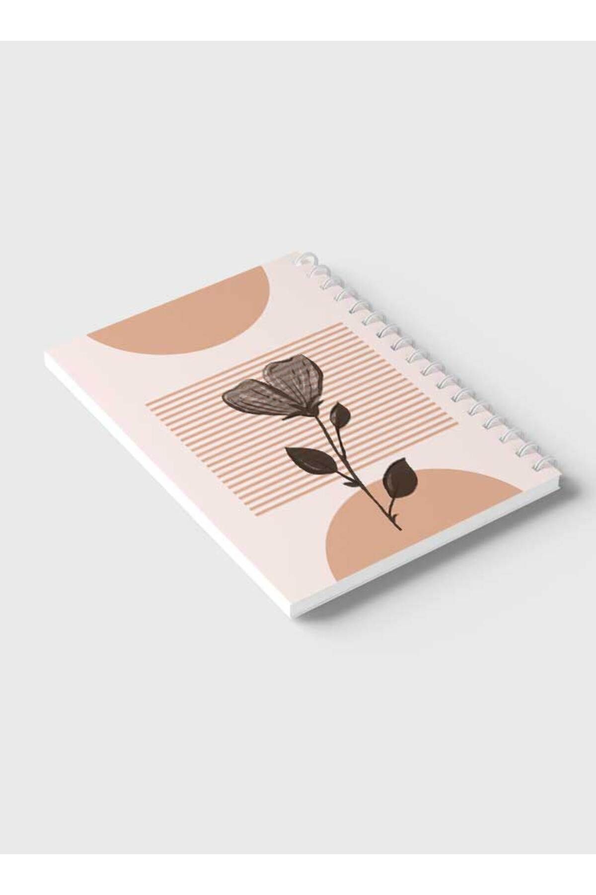 LOWHA-Spiral Notebook with Front and Back Hard Covers Featuring Boho Design 6