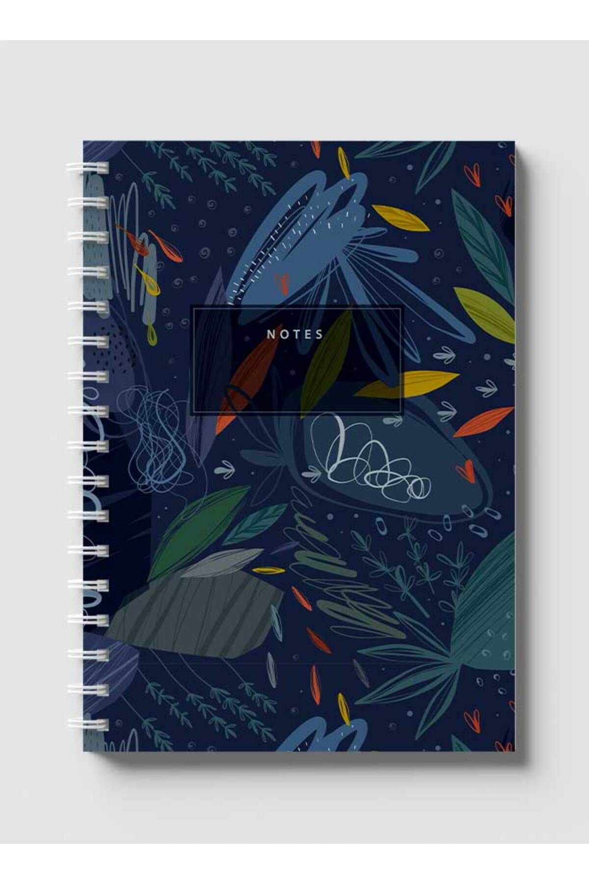 LOWHA-Spiral Notebook with Front and Back Hard Covers Featuring Cool Seamless Abstract Design 1