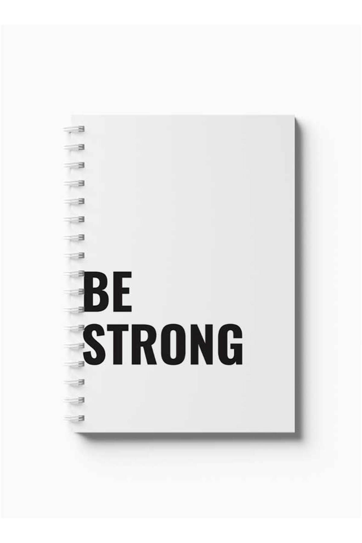 LOWHA-Spiral Notebook with Front and Back Hard Covers Featuring Be Strong Design 5