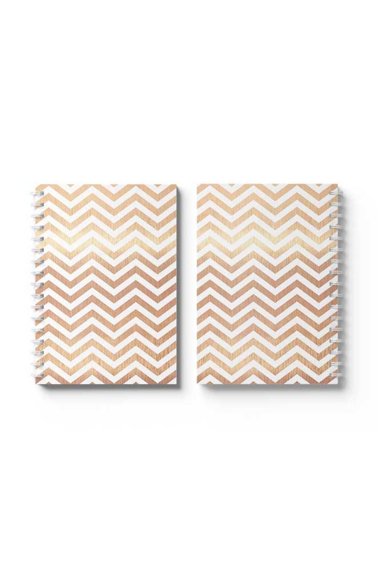 LOWHA-Spiral Notebook with Front and Back Hard Covers Featuring Zig Zag Design 4