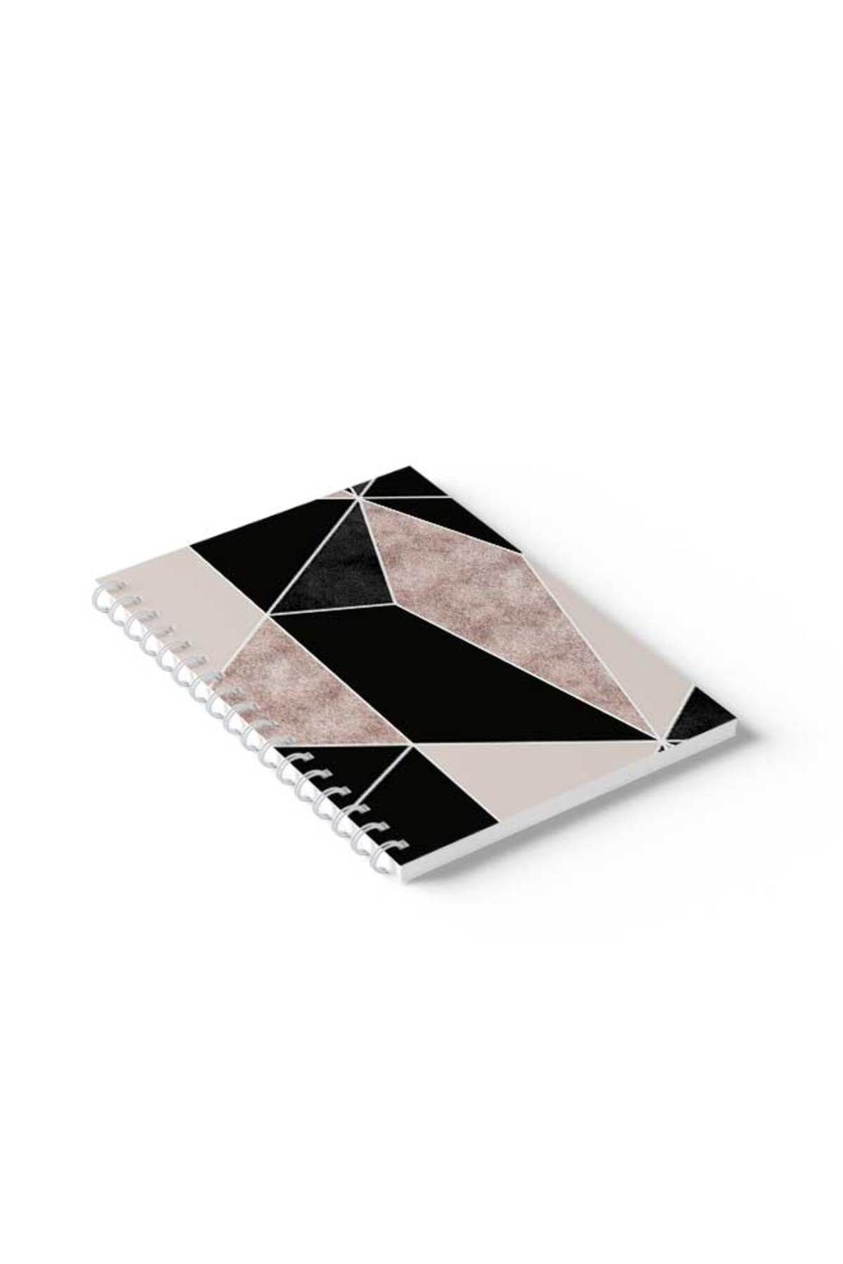 LOWHA-Spiral Notebook with Front and Back Hard Covers Featuring Shapes Design 2