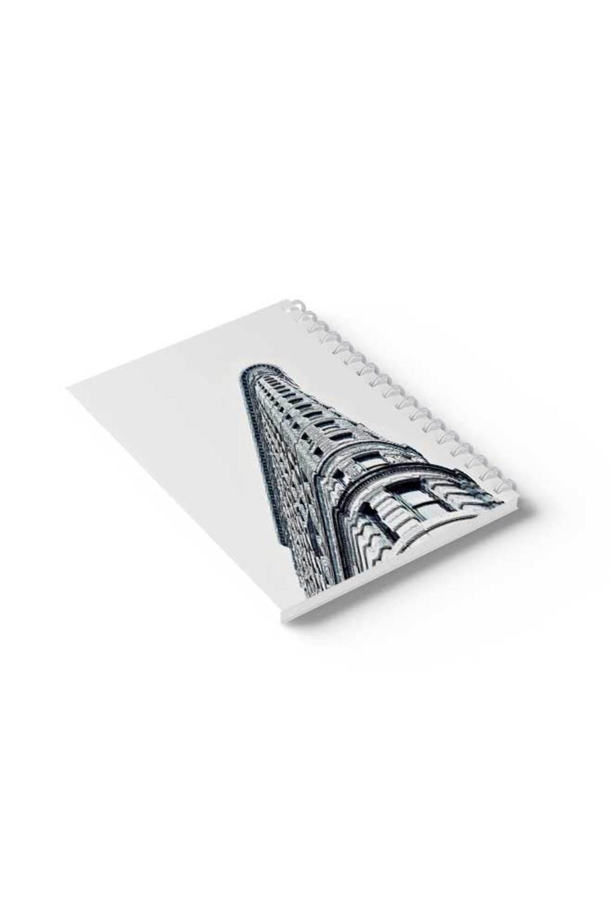 LOWHA-Spiral Notebook with Front and Back Hard Covers Featuring Flatiron Building Design 6