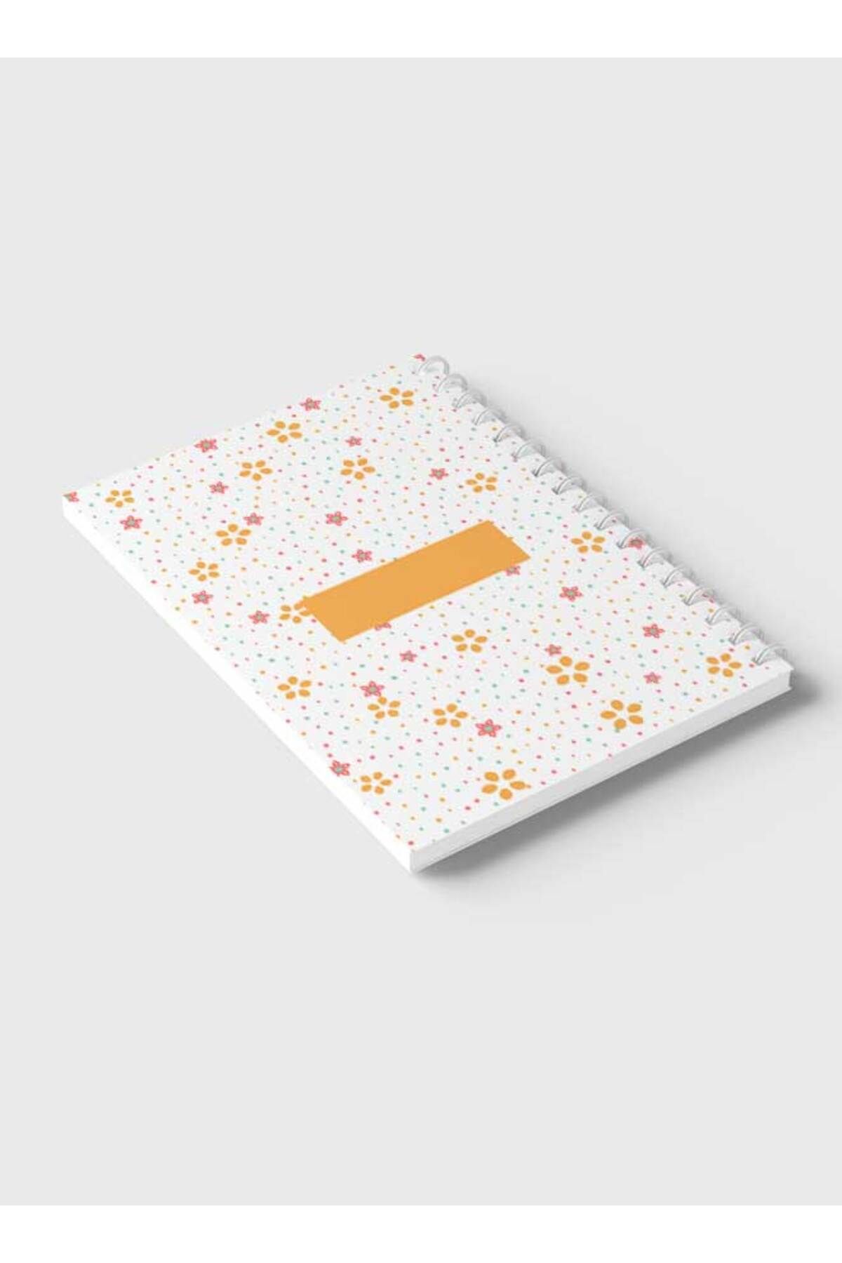LOWHA-Spiral Notebook with Front and Back Hard Covers Featuring Dots & Stars Design 6