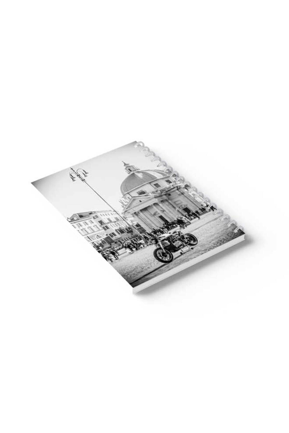 LOWHA-Spiral Notebook with Front and Back Hard Covers Featuring Part of the City Design 6