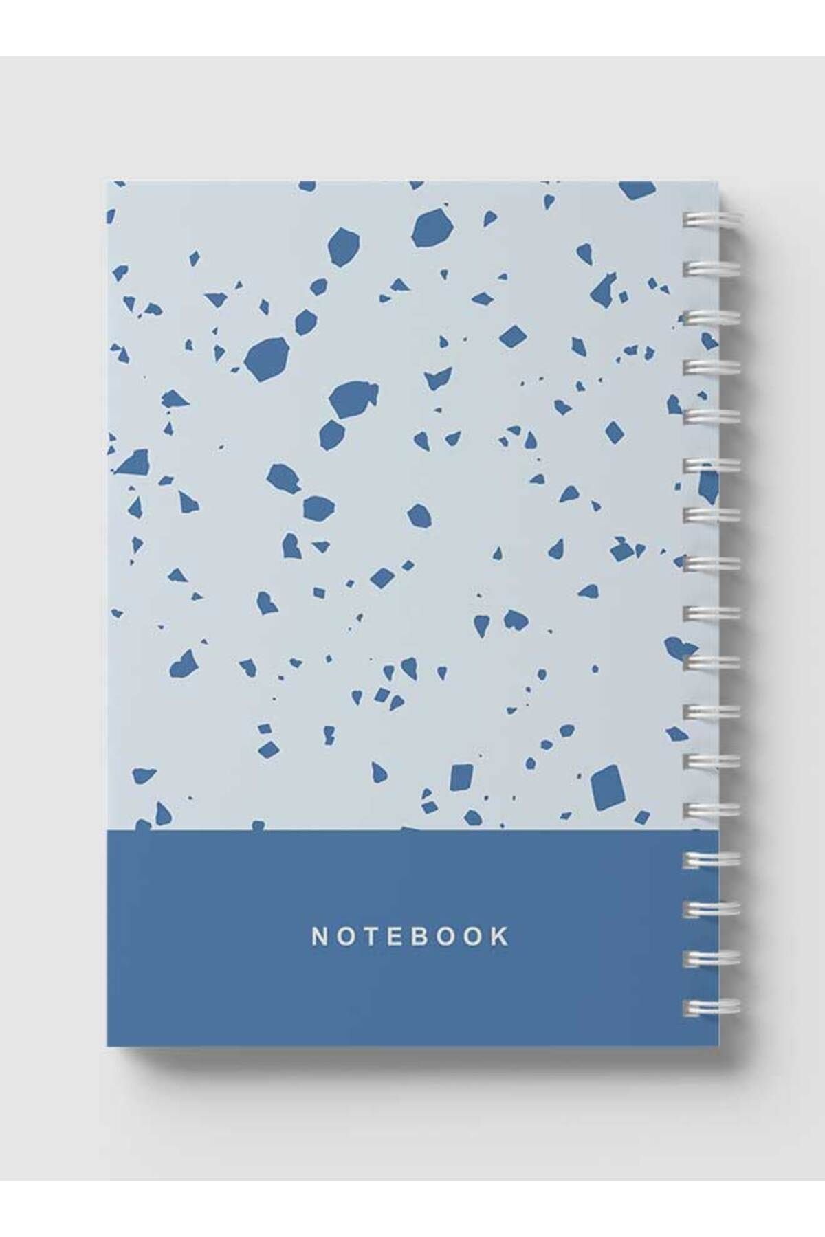 LOWHA-Spiral Notebook with Front and Back Hard Covers Featuring Terrazzo Style Design 5